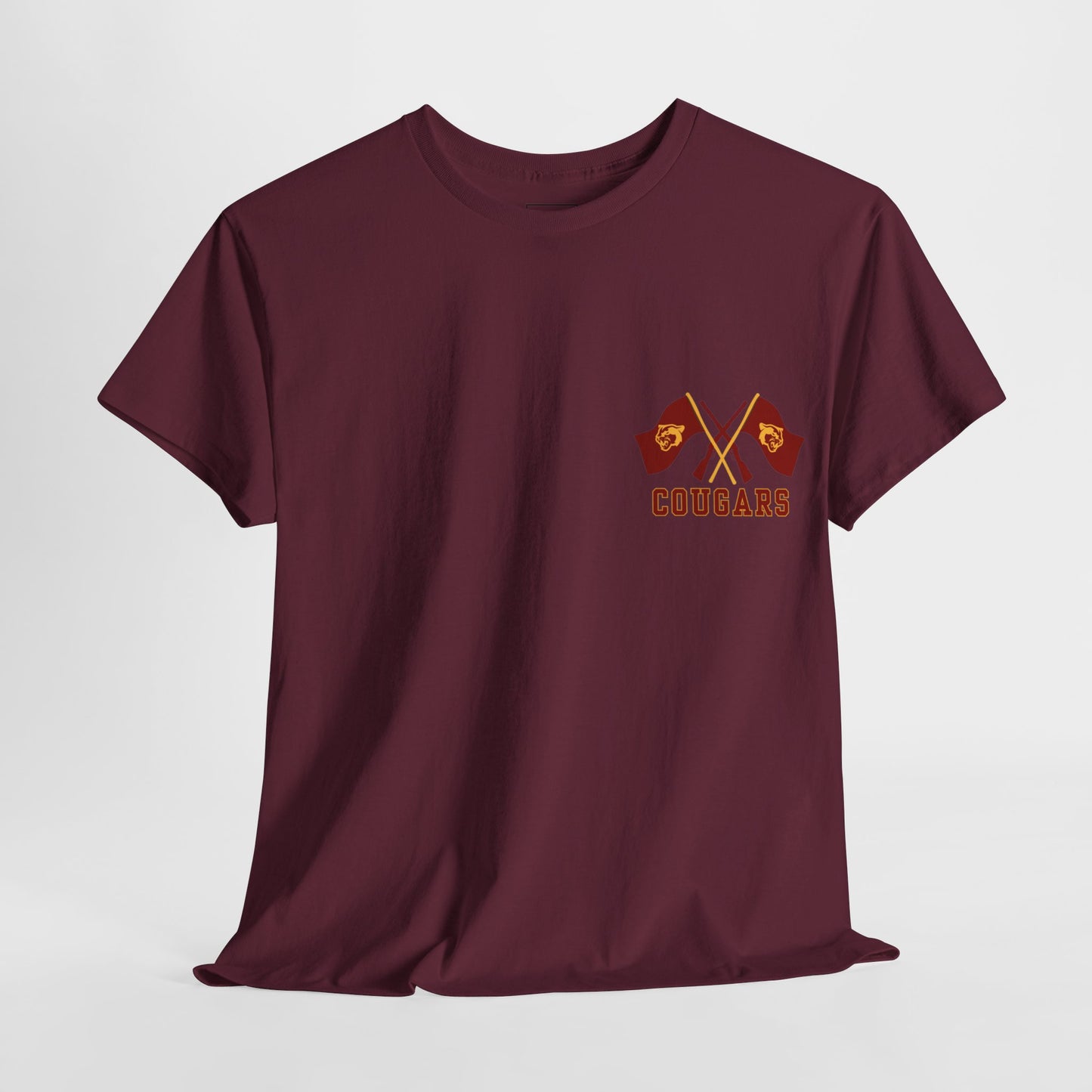GMS Garrard Middle School Cougars Color Guard T-Shirt (Front & Back)