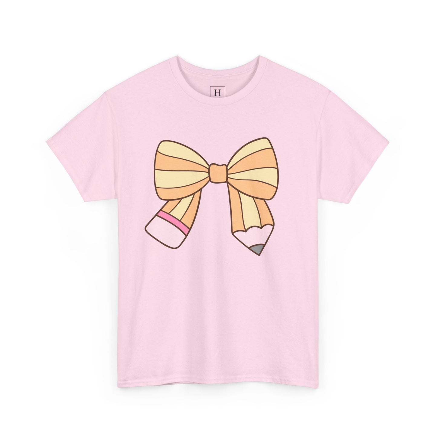 Teacher Pencil Bow Tee