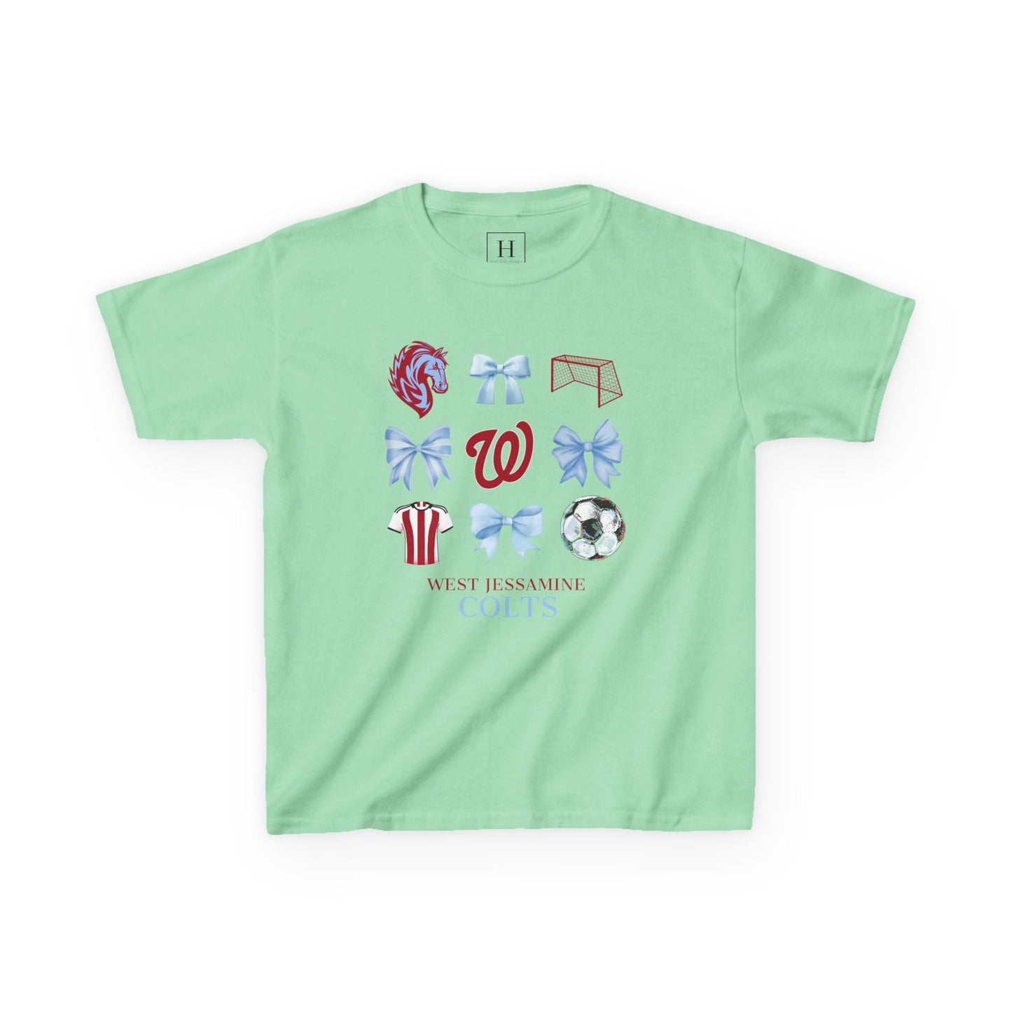 YOUTH --Soccer Coquette Bows Unisex Tee - West Jessamine