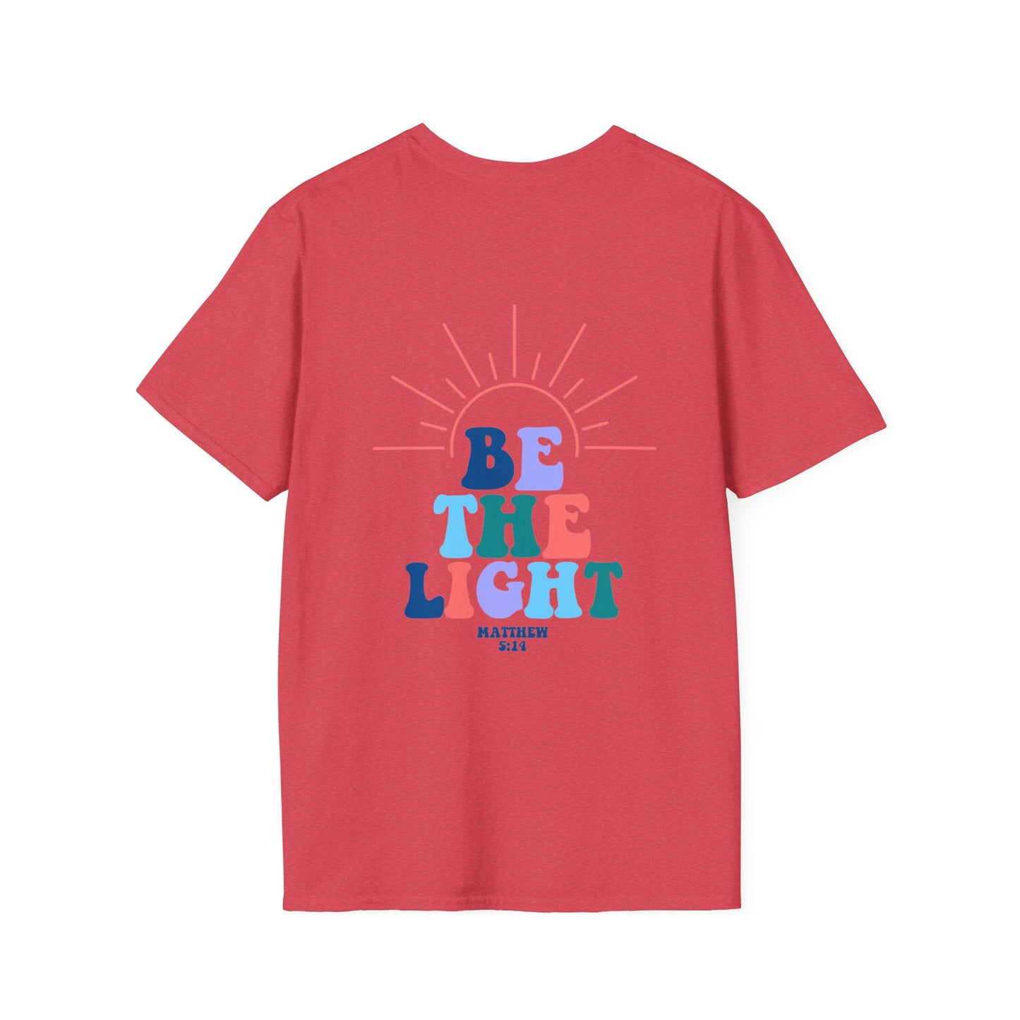 be the light christian bible blue (front and back)