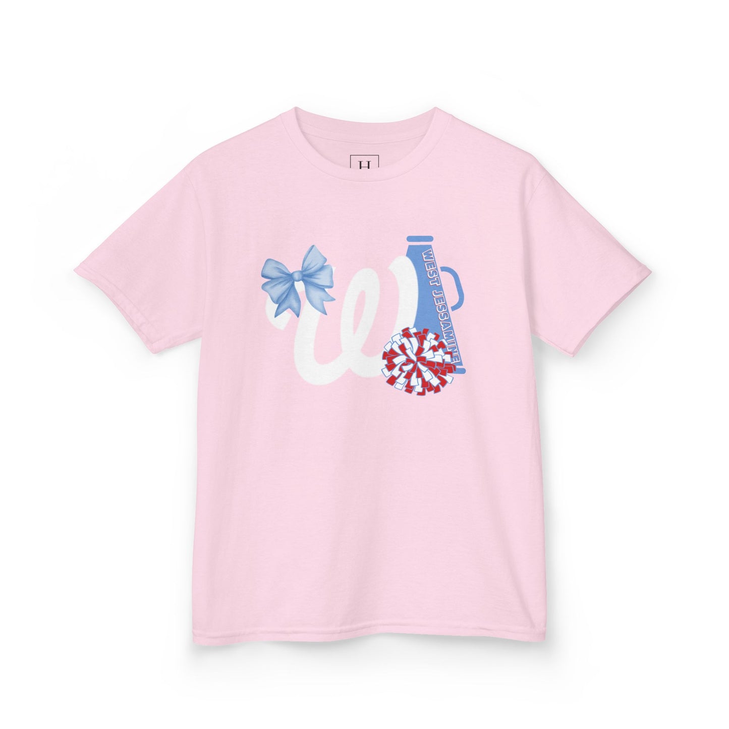 YOUTH -- West Jessamine Cheer Bow, Megaphone & Poms - Unisex Shirt