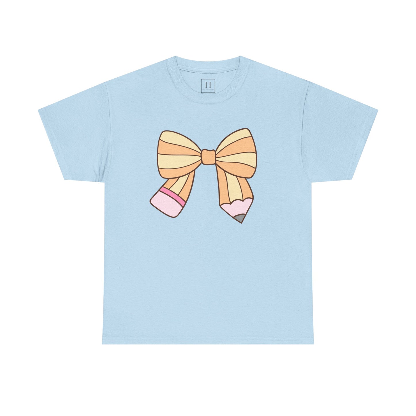Teacher Pencil Bow Tee
