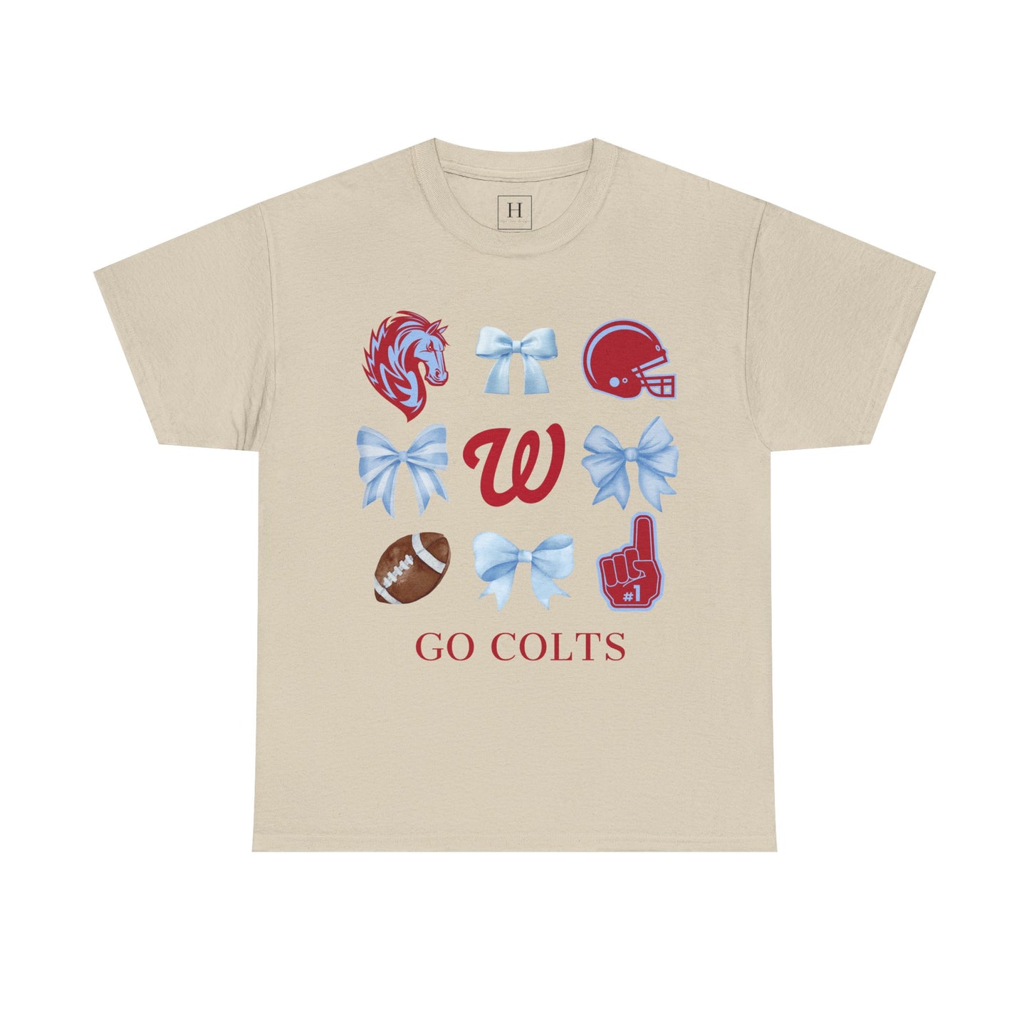 West Jessamine Colts Coquette Football Bows - Unisex Tee