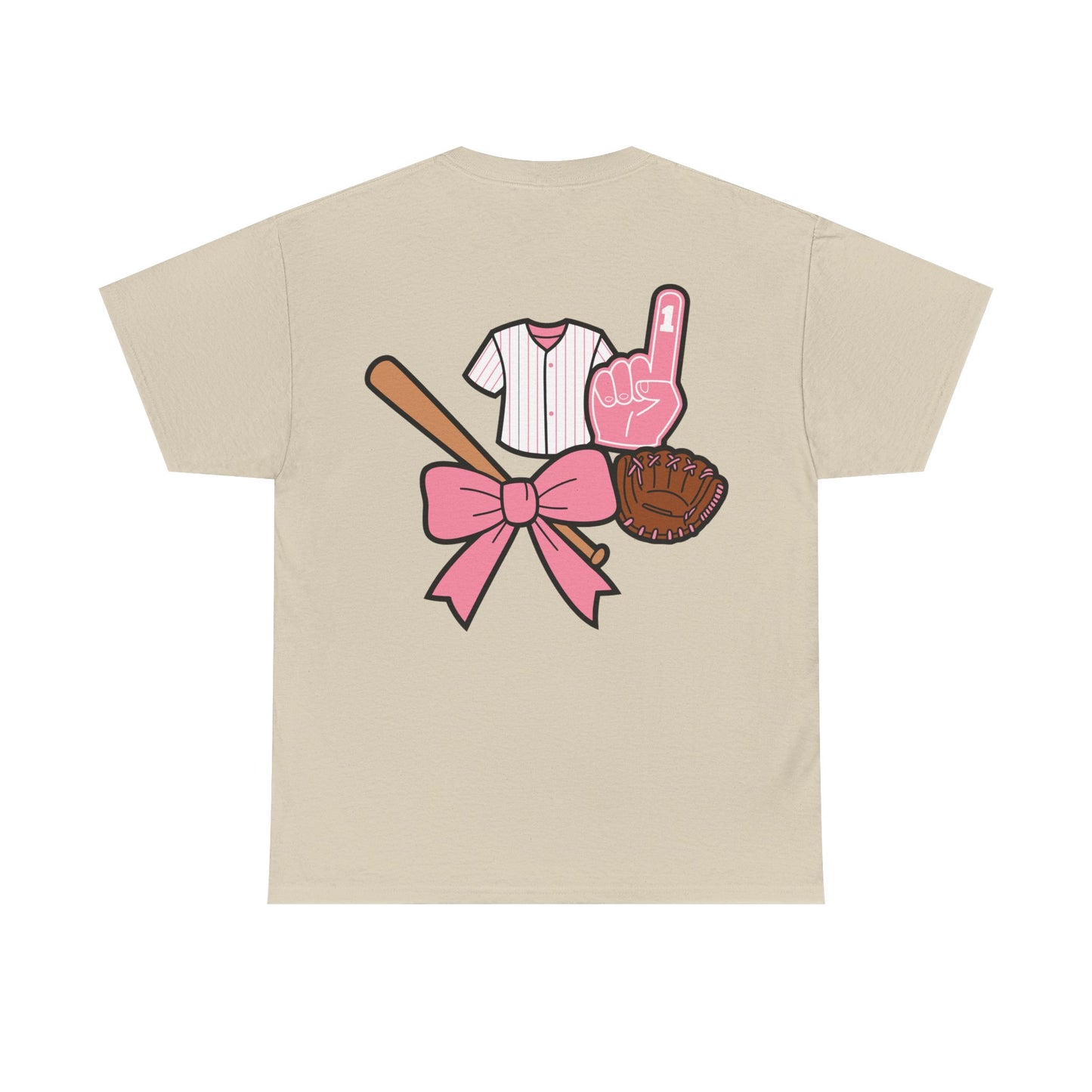 Softball/Baseball Sport Tee (Front & Back) - Unisex Heavy Cotton