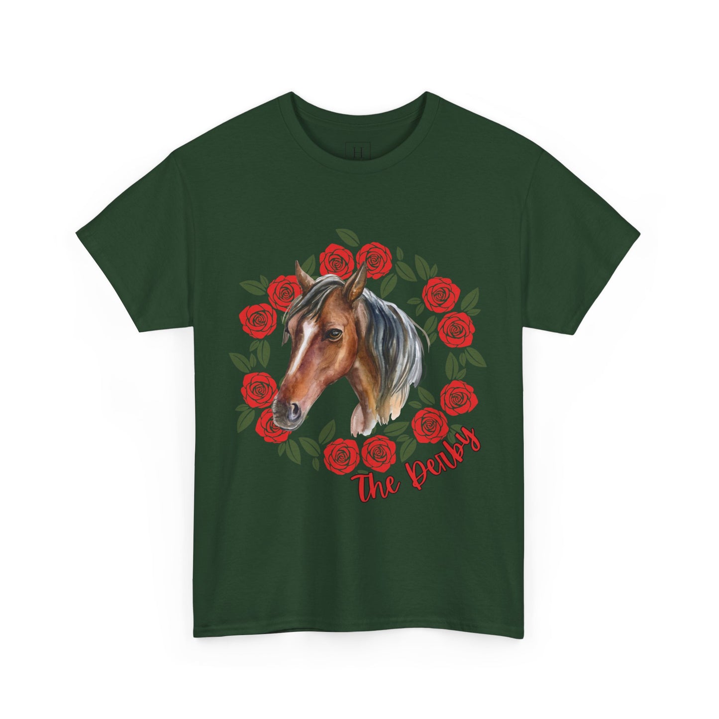 The Derby Horse & Rose Tee