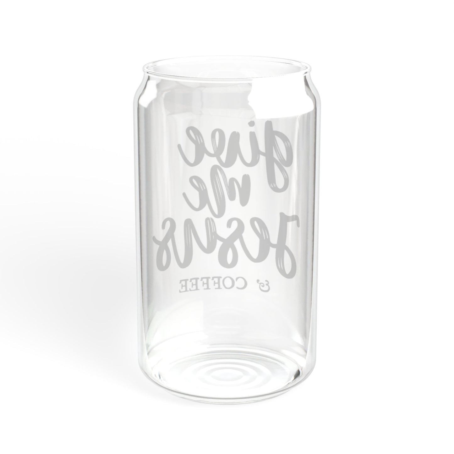 Give Me Jesus and Coffee Christian Sipper Glass, 16oz