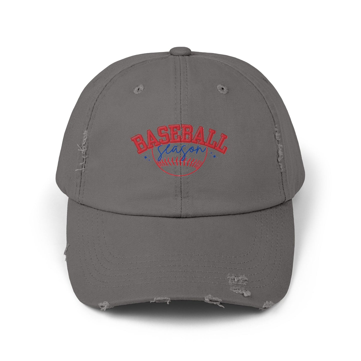 Baseball red white blue season hat