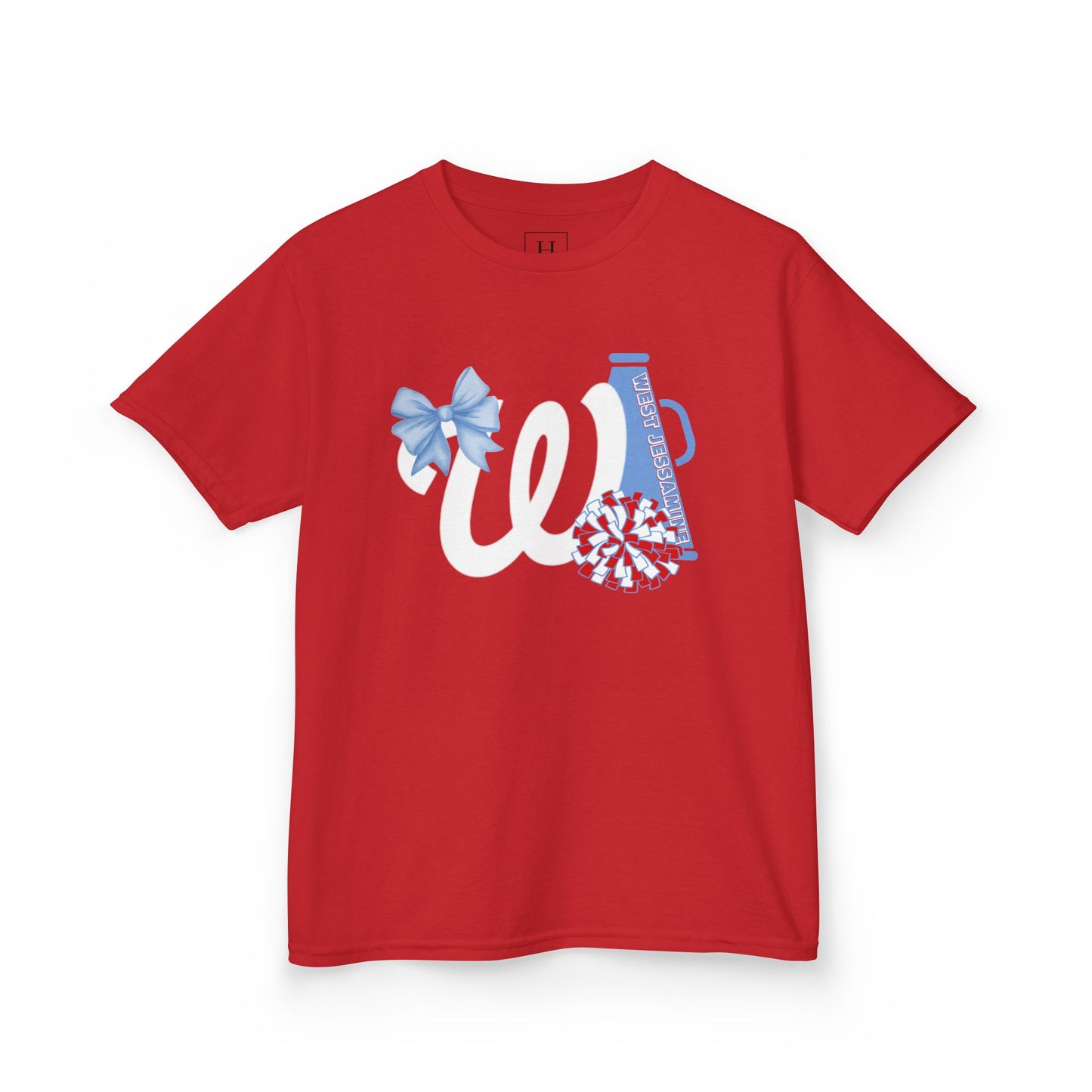 YOUTH -- West Jessamine Cheer Bow, Megaphone & Poms - Unisex Shirt