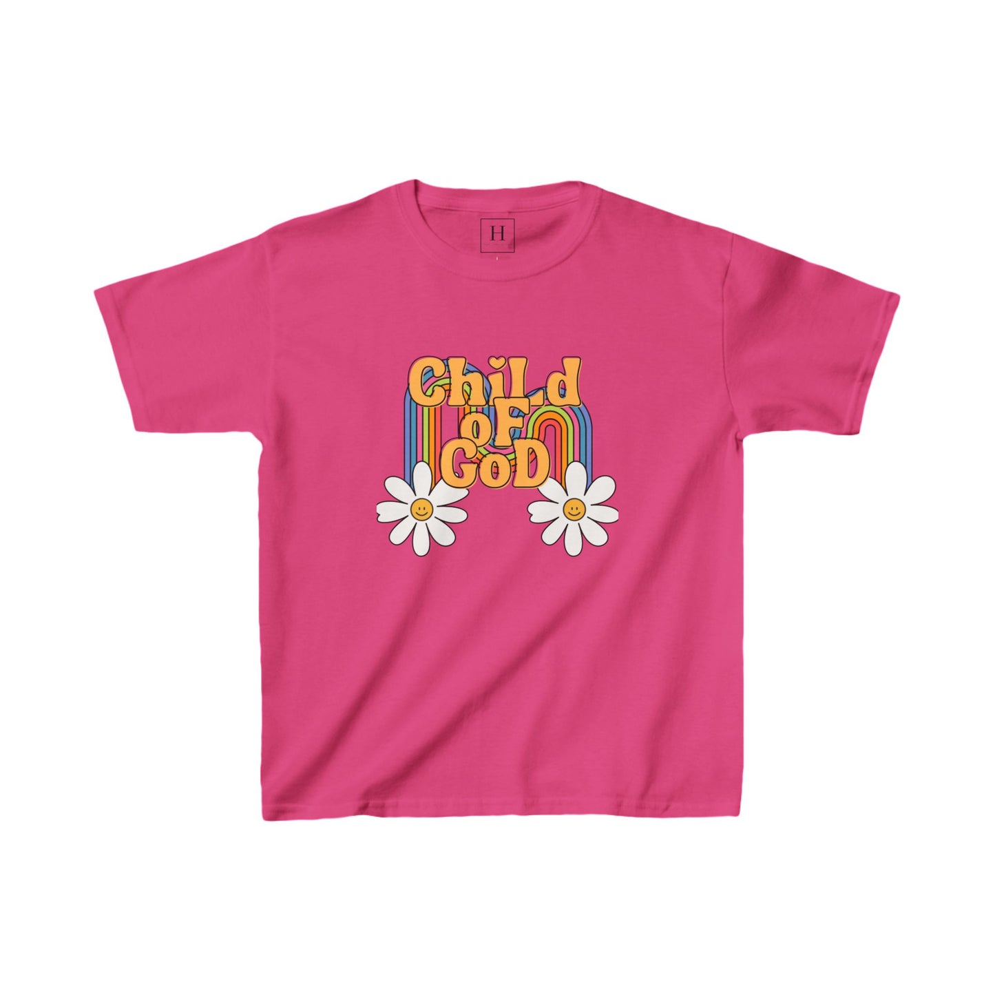 Youth Child of God Daisy Christian Heavy Cotton Tee
