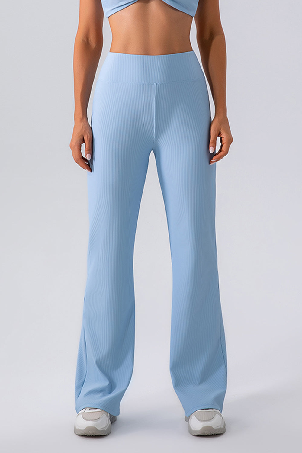 High Waist Straight Flare Active Pants