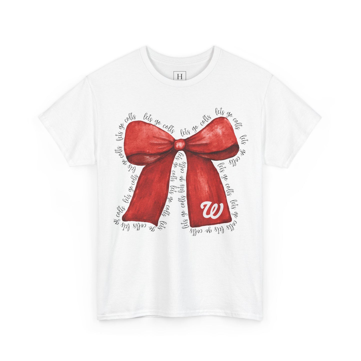 WJ Let's Go Colts Cheer Bow w/ WJ logo - Unisex Shirt