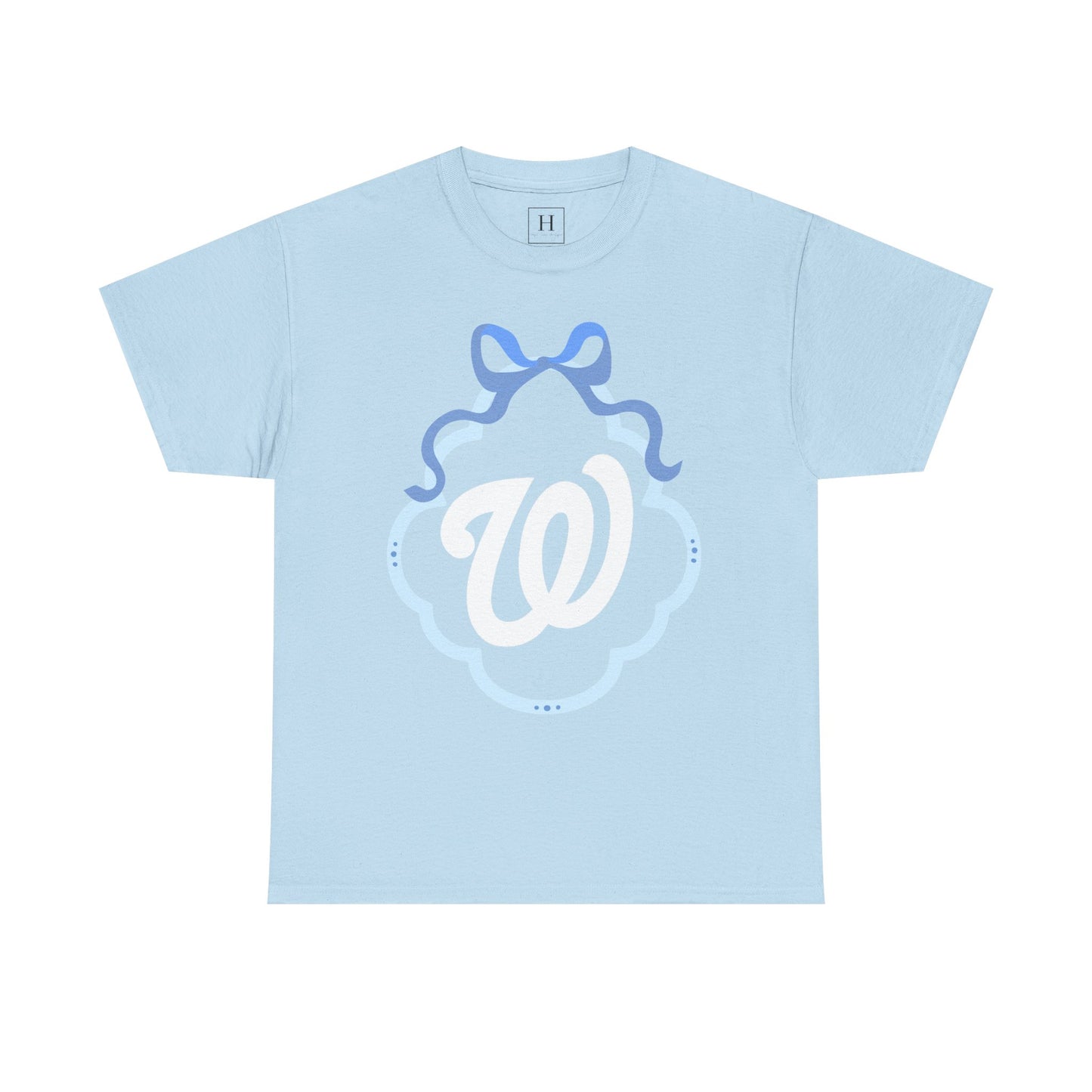 W COQUETTE BLUE BOW & BORDER