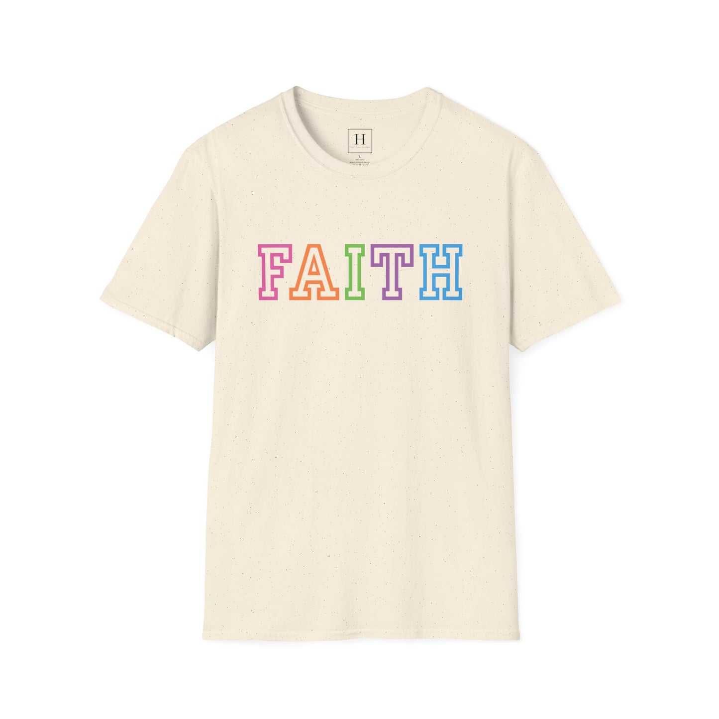 Bright Rainbow Color Faith Christian T-shirt