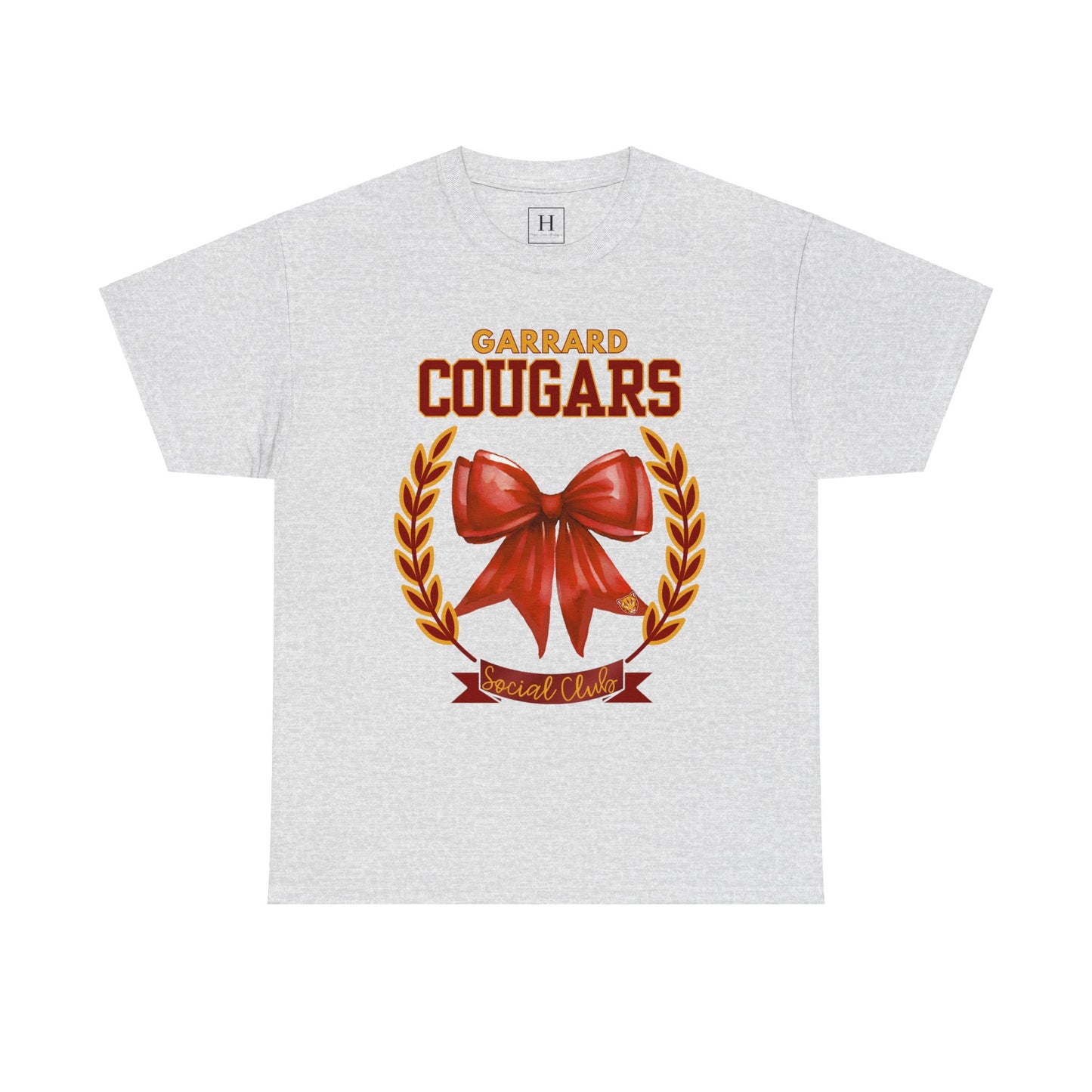 GMS Garrard Middle School Cougars Social Club T-Shirt (Front Only)