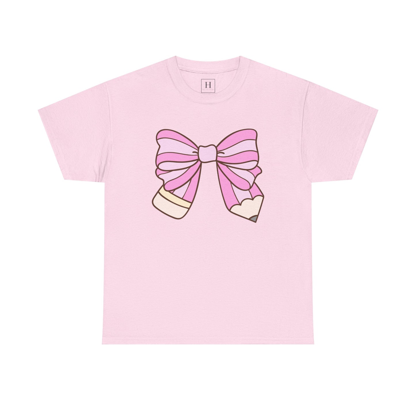 Teacher Pencil Bow Tee
