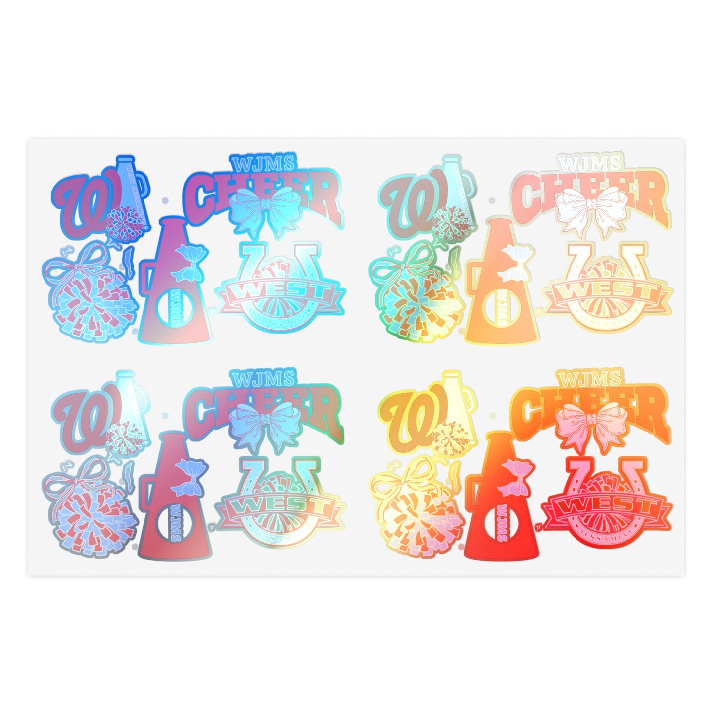 WJMS CHEER STICKERS (20 total)