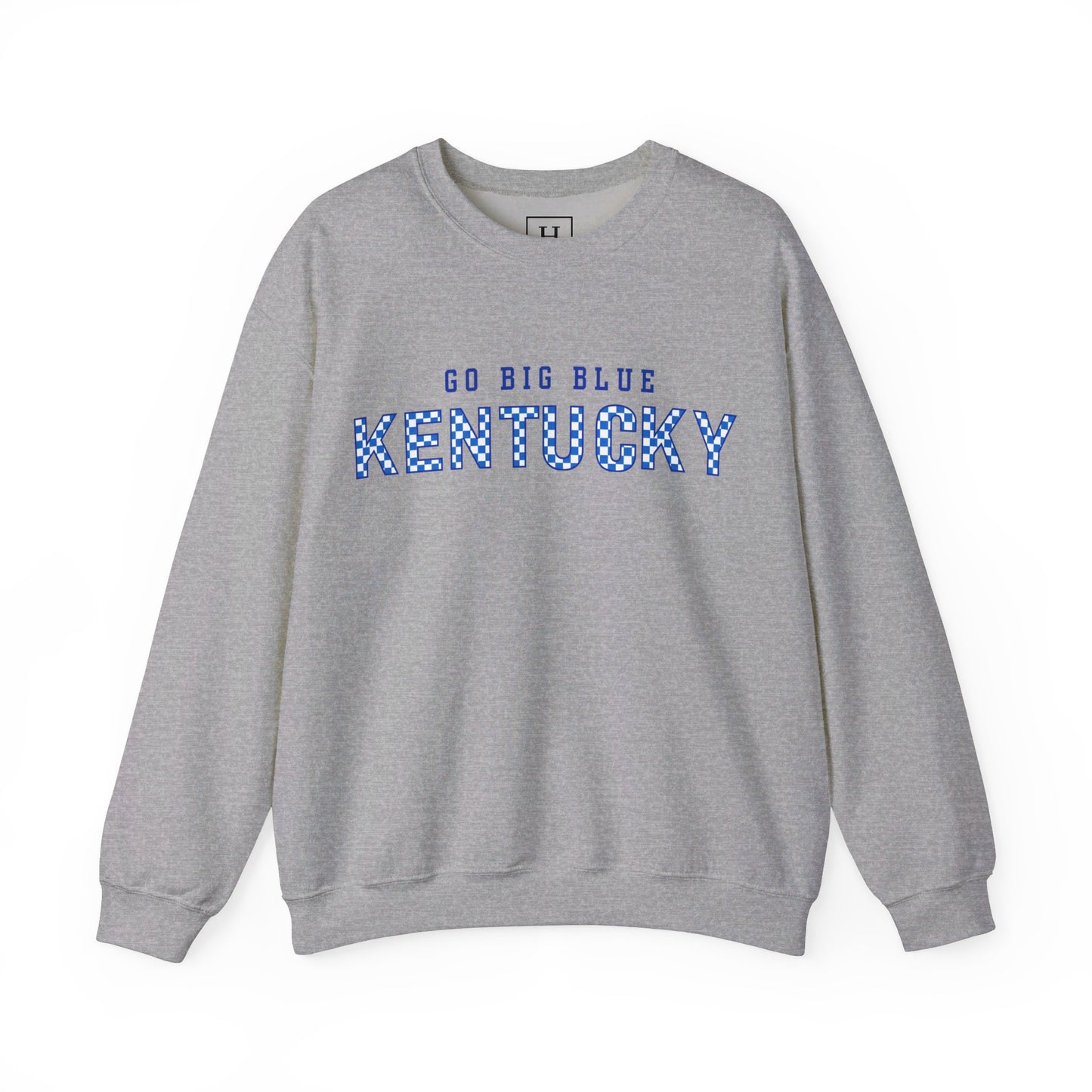 Go Big Blue Kentucky Wildcat Pride Retro Checker Sweater