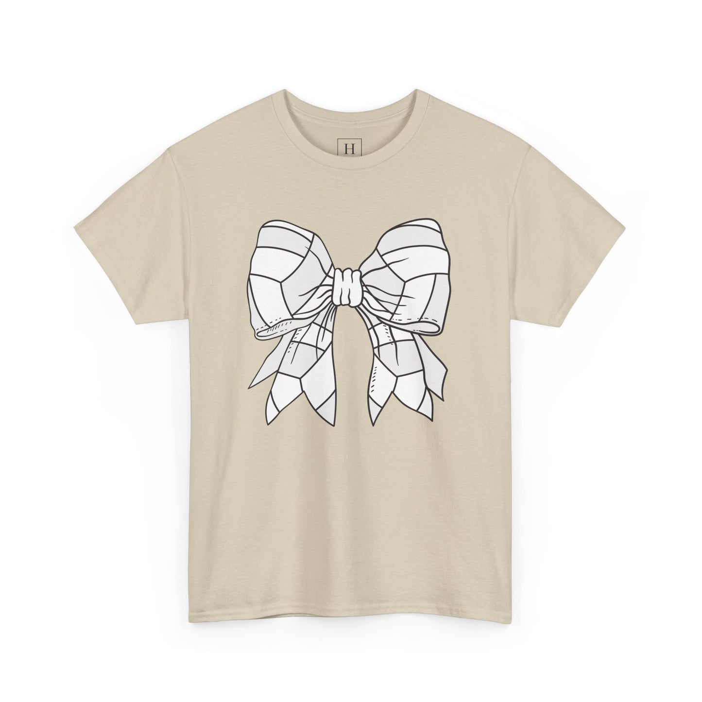 Volleyball Sport Bow Tee - Unisex Heavy Cotton