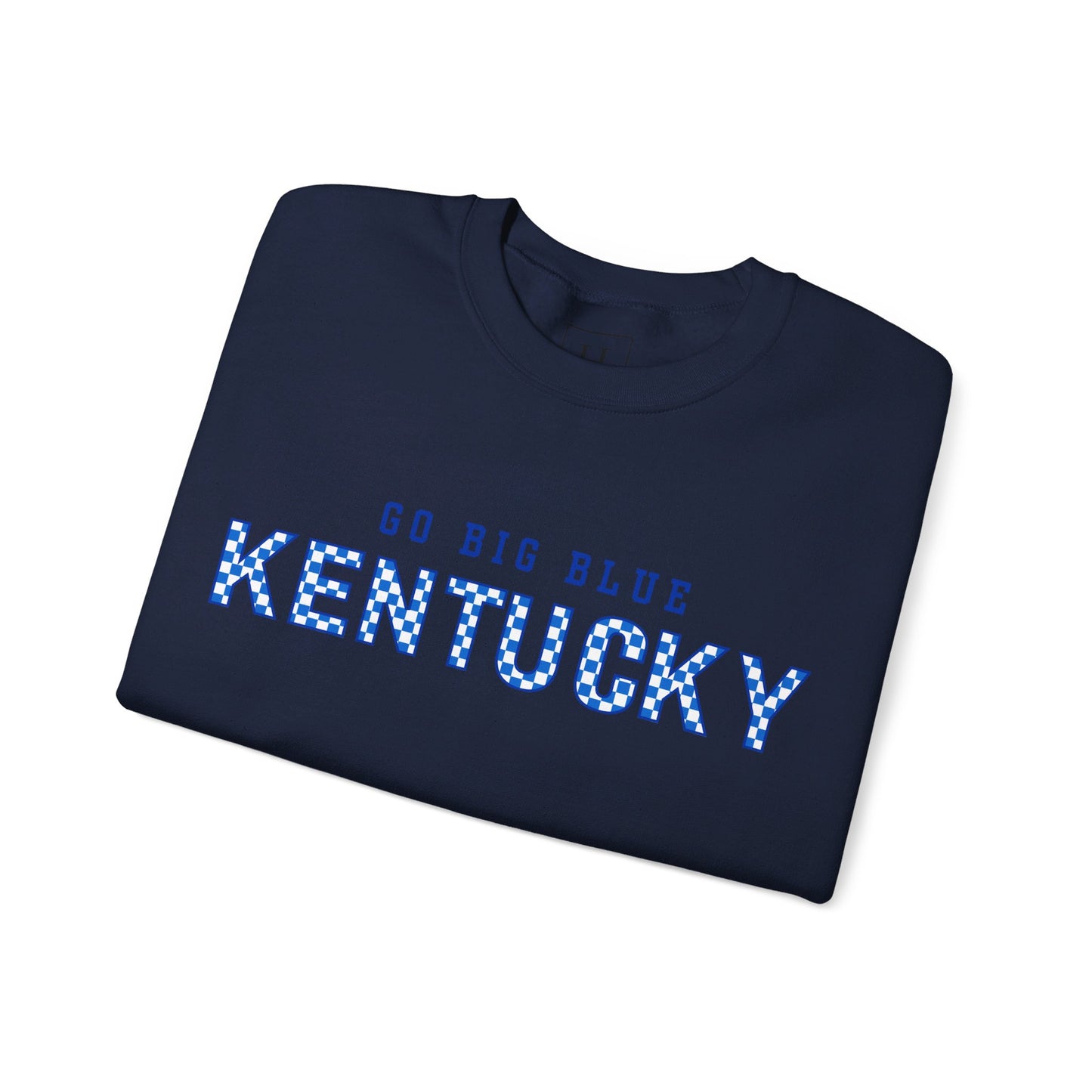 Go Big Blue Kentucky Wildcat Pride Retro Checker Sweater