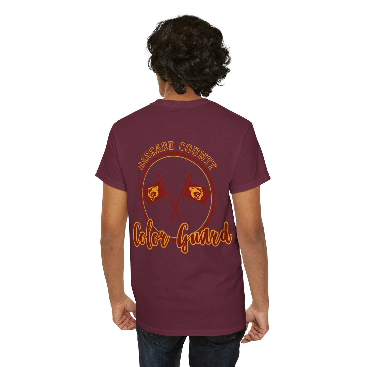GMS Garrard Middle School Cougars Color Guard T-Shirt (Front & Back)