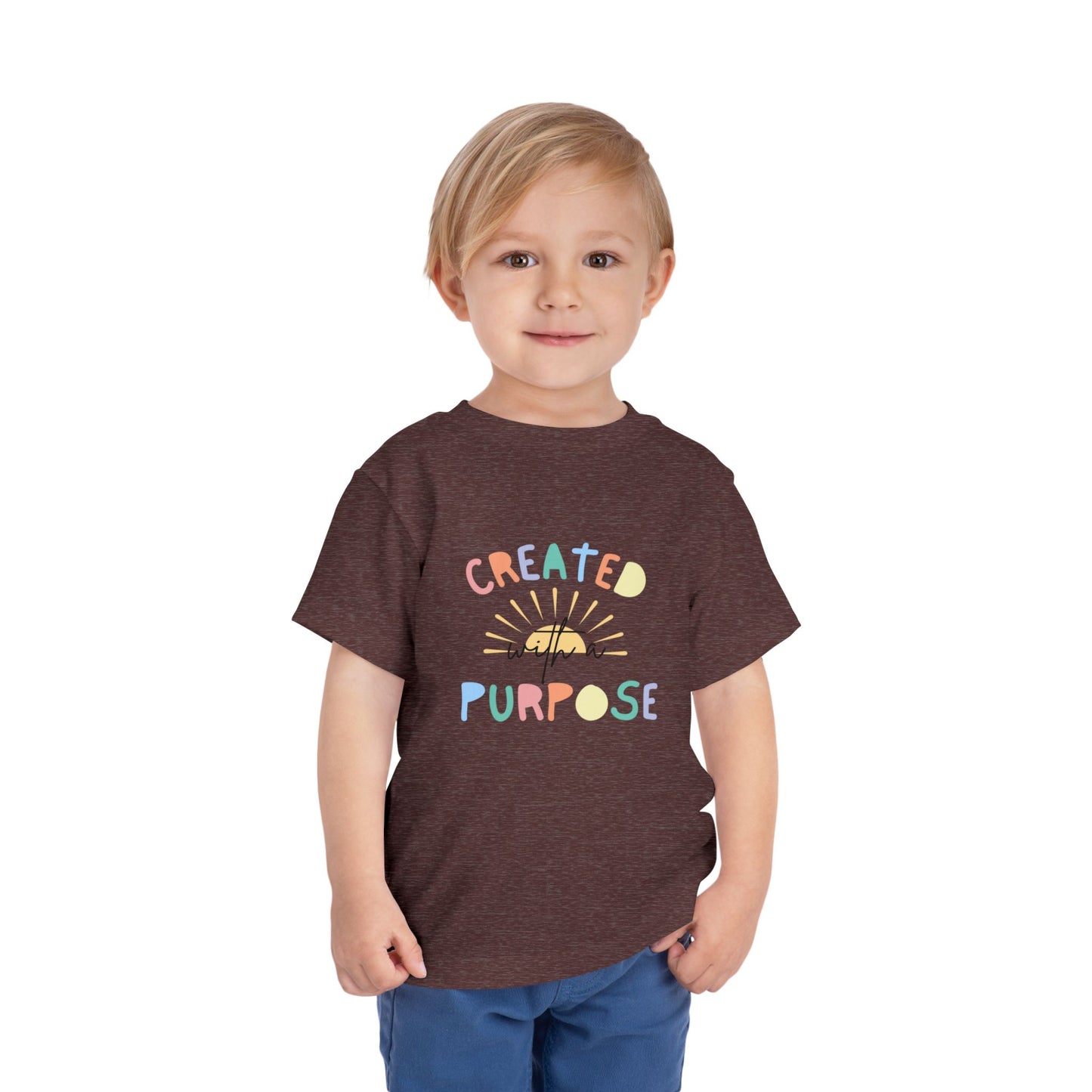 Toddler Created With A Purpose Christian Heavy Cotton Tee