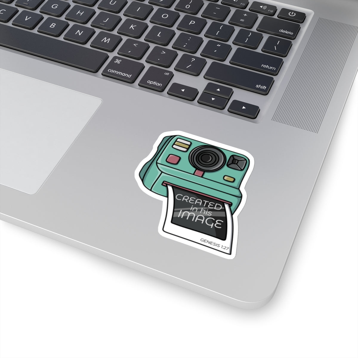Created In His Image Christian Polaroid Camera Kiss-Cut Stickers