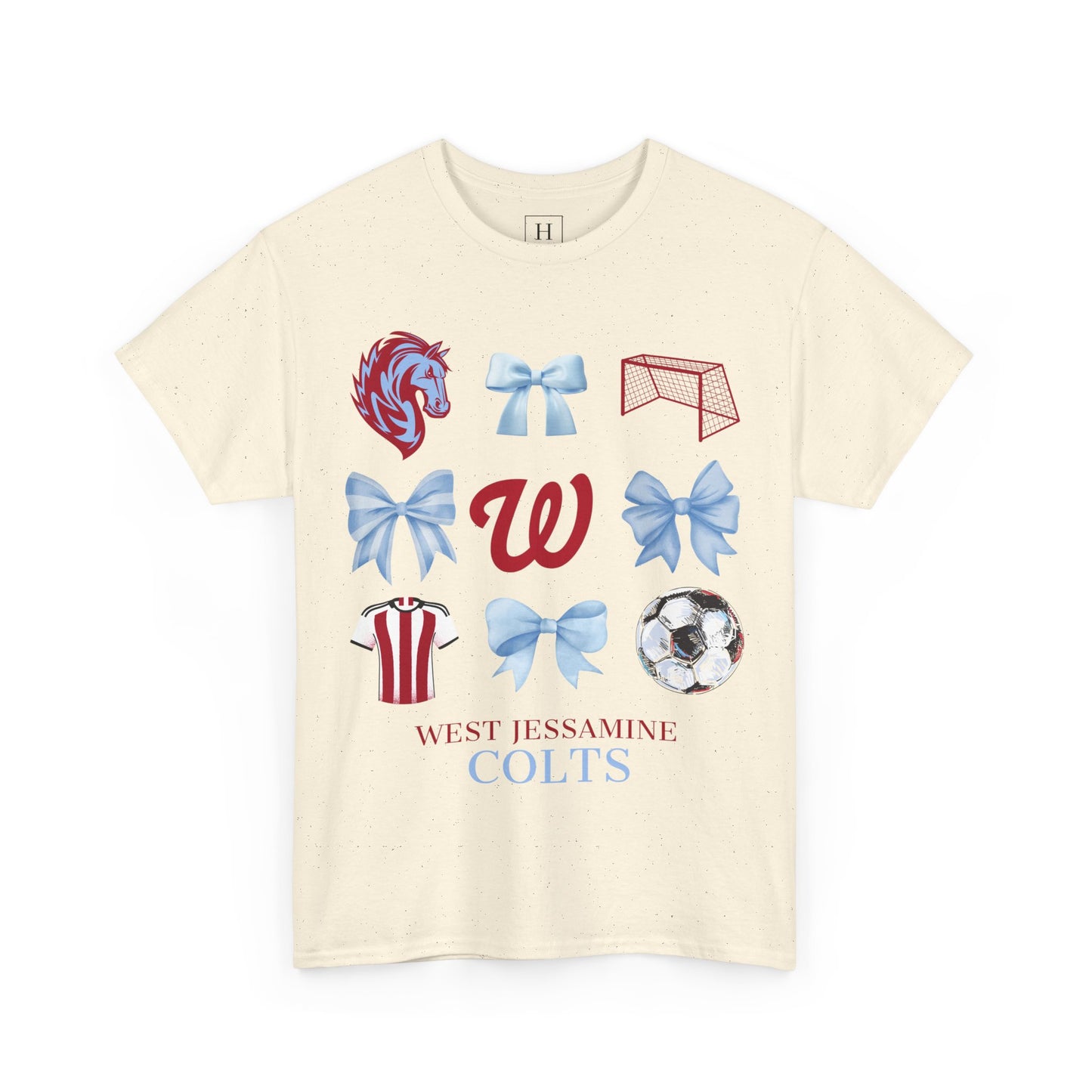 Copy of West Jessamine Colts Coquette Soccer Bows - Unisex Tee