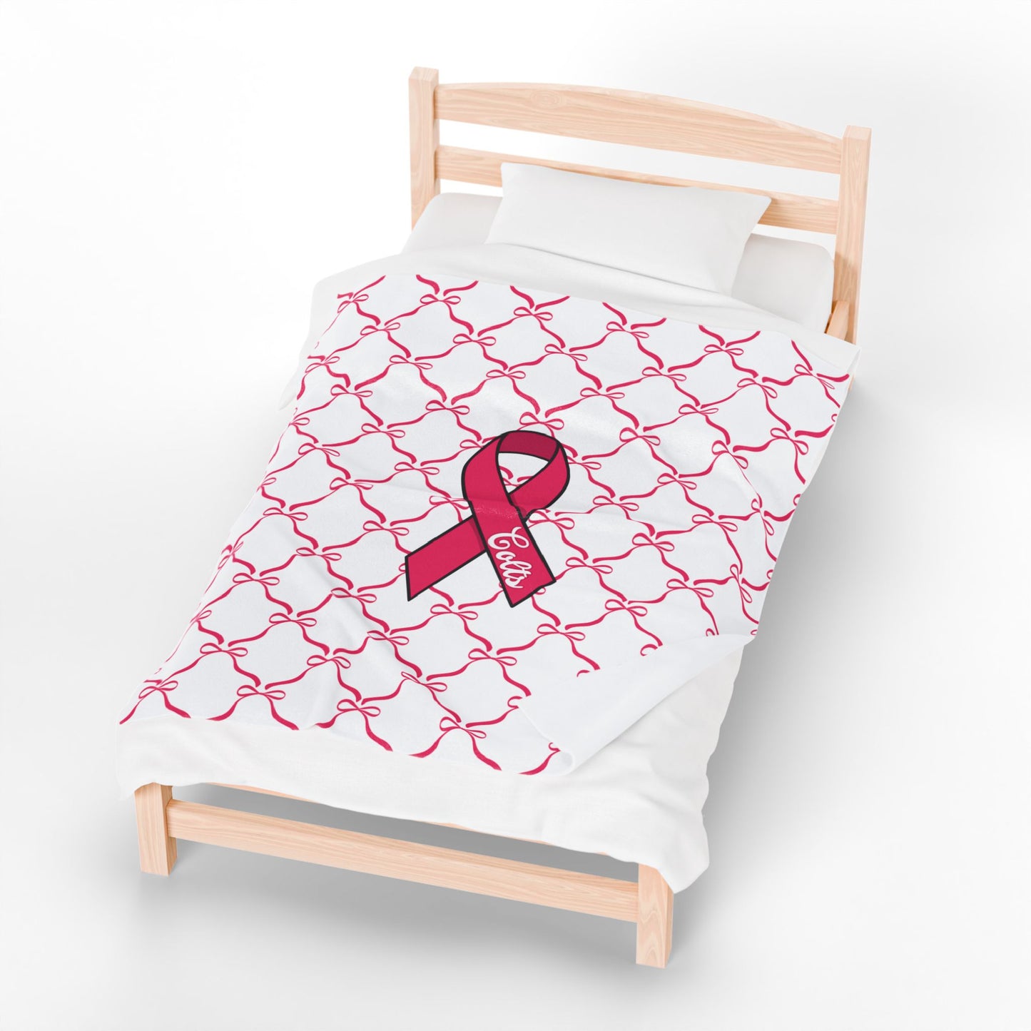 Colts Bow; Breast Cancer Awareness Blanket
