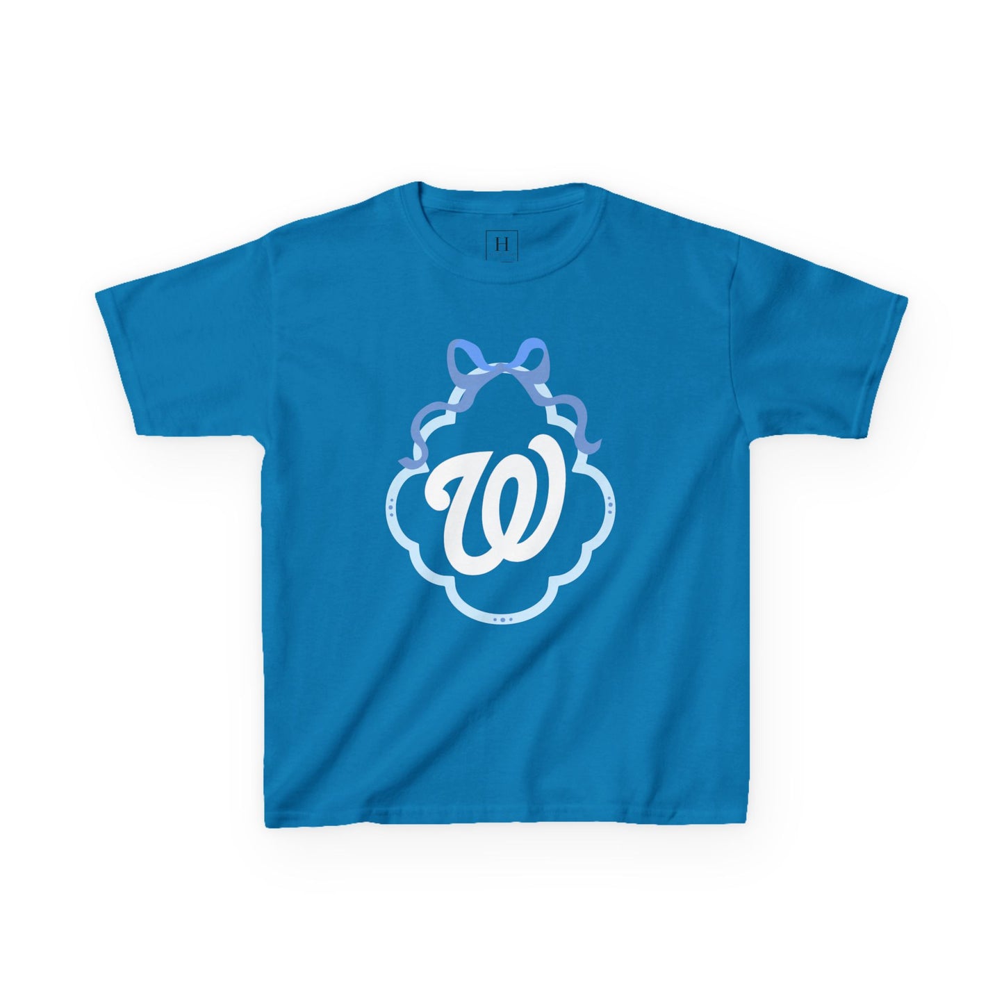 YOUTH - W COQUETTE BLUE BOW & BORDER