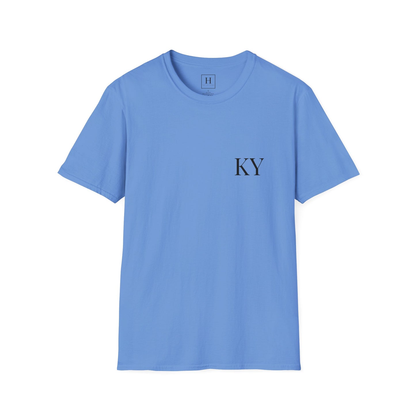 Kentucky KY UK Blue Jersey Short Sleeve Tee (front and back)