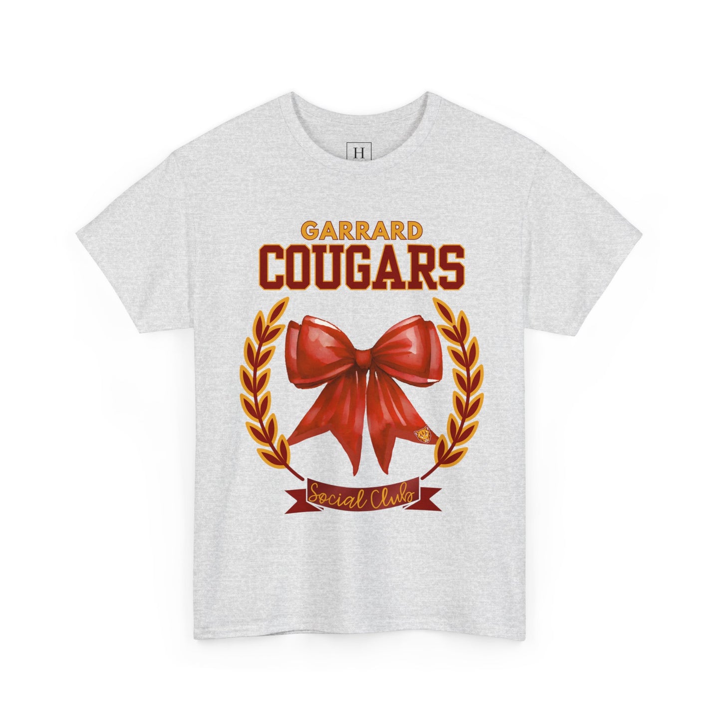 GMS Garrard Middle School Cougars Social Club T-Shirt (Front Only)