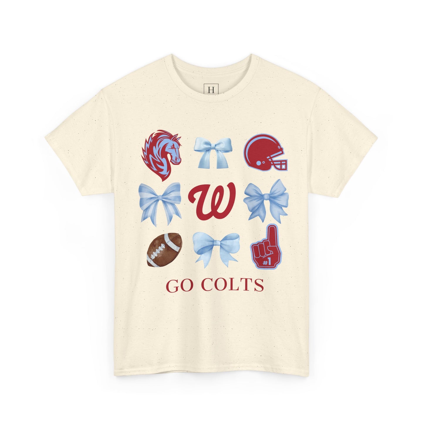West Jessamine Colts Coquette Football Bows - Unisex Tee