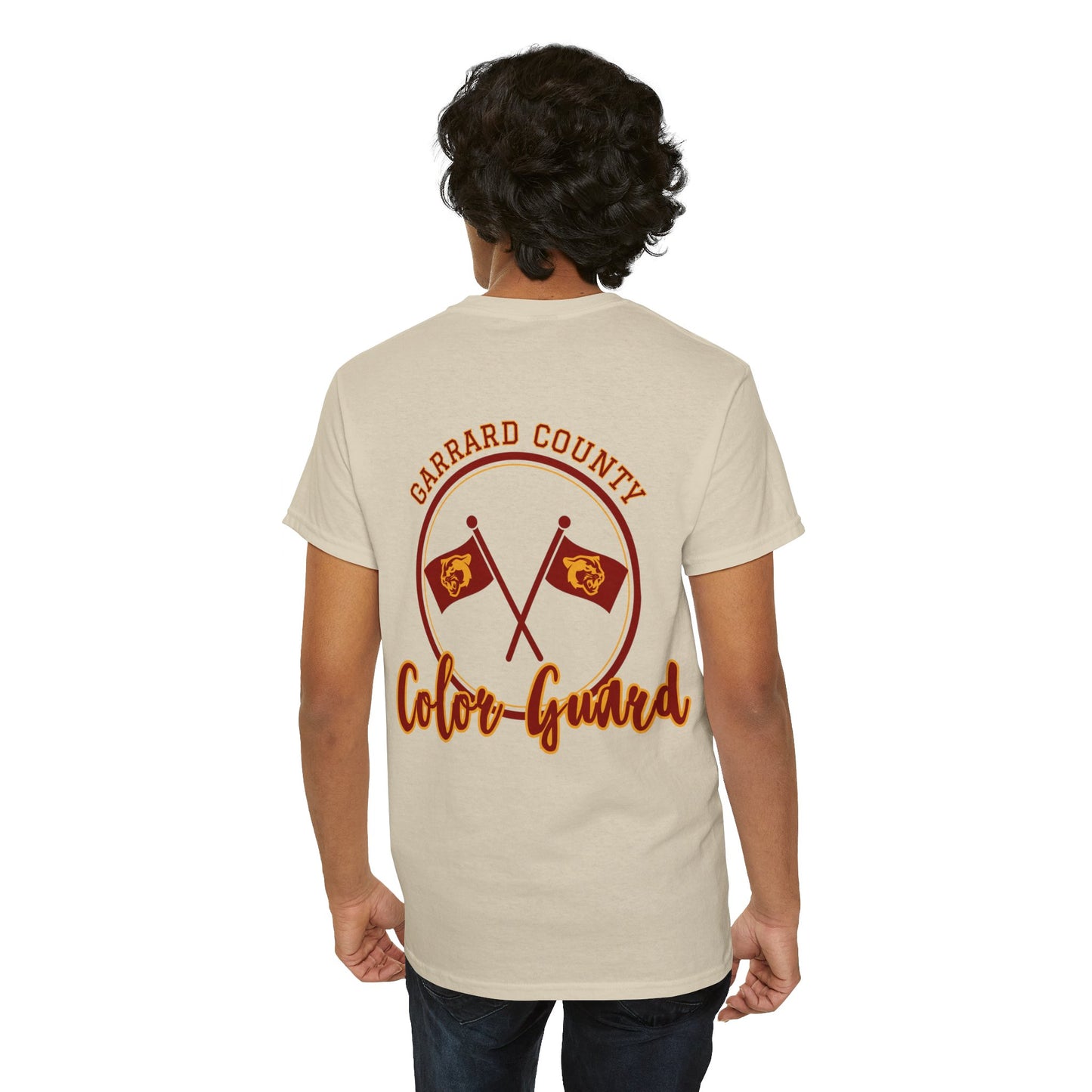 GMS Garrard Middle School Cougars Color Guard T-Shirt (Front & Back)