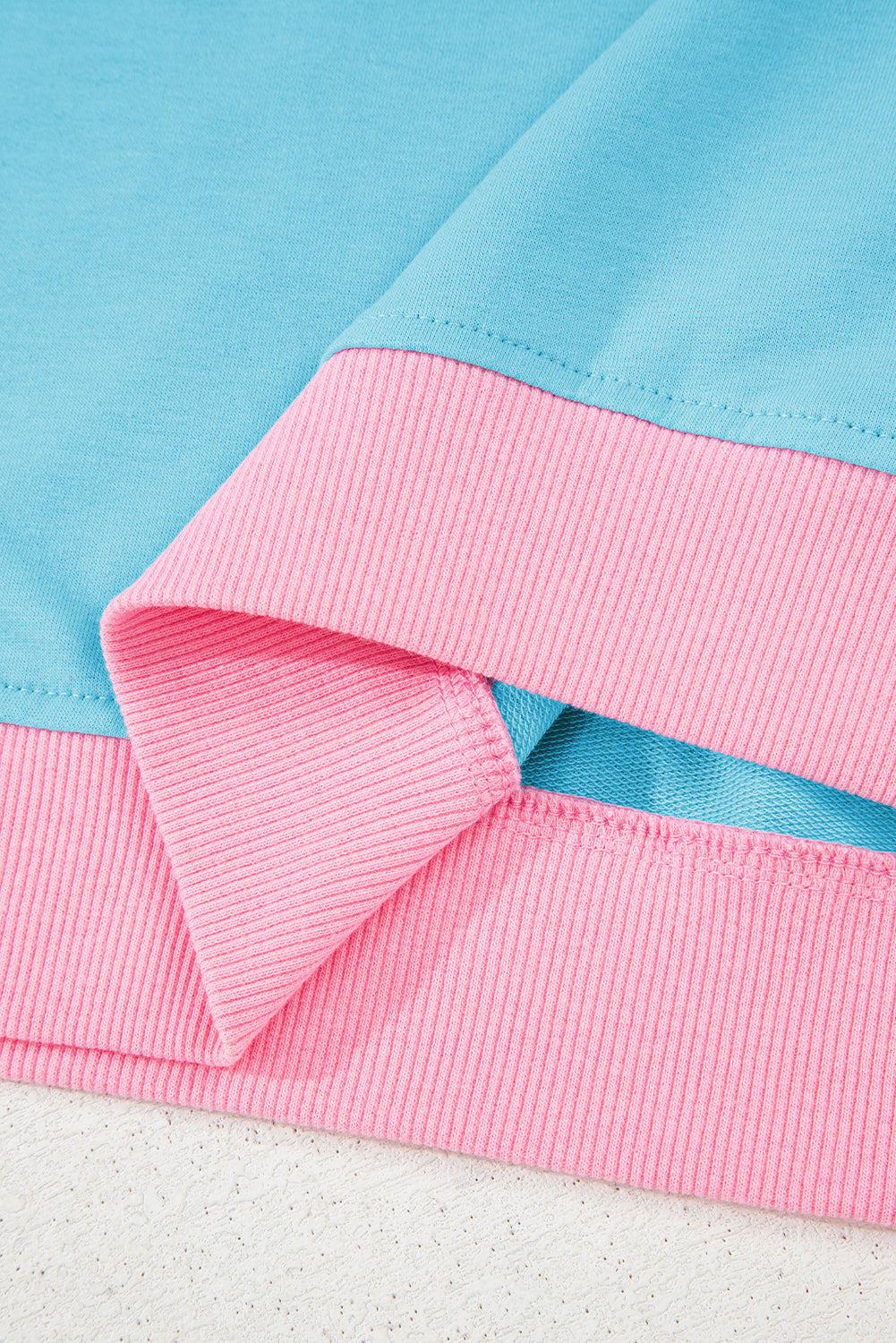 Bonbon Colorblock Edge Drop Shoulder T Shirt and Skort 2Pcs Set