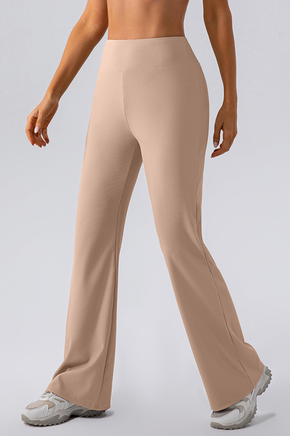 High Waist Straight Flare Active Pants