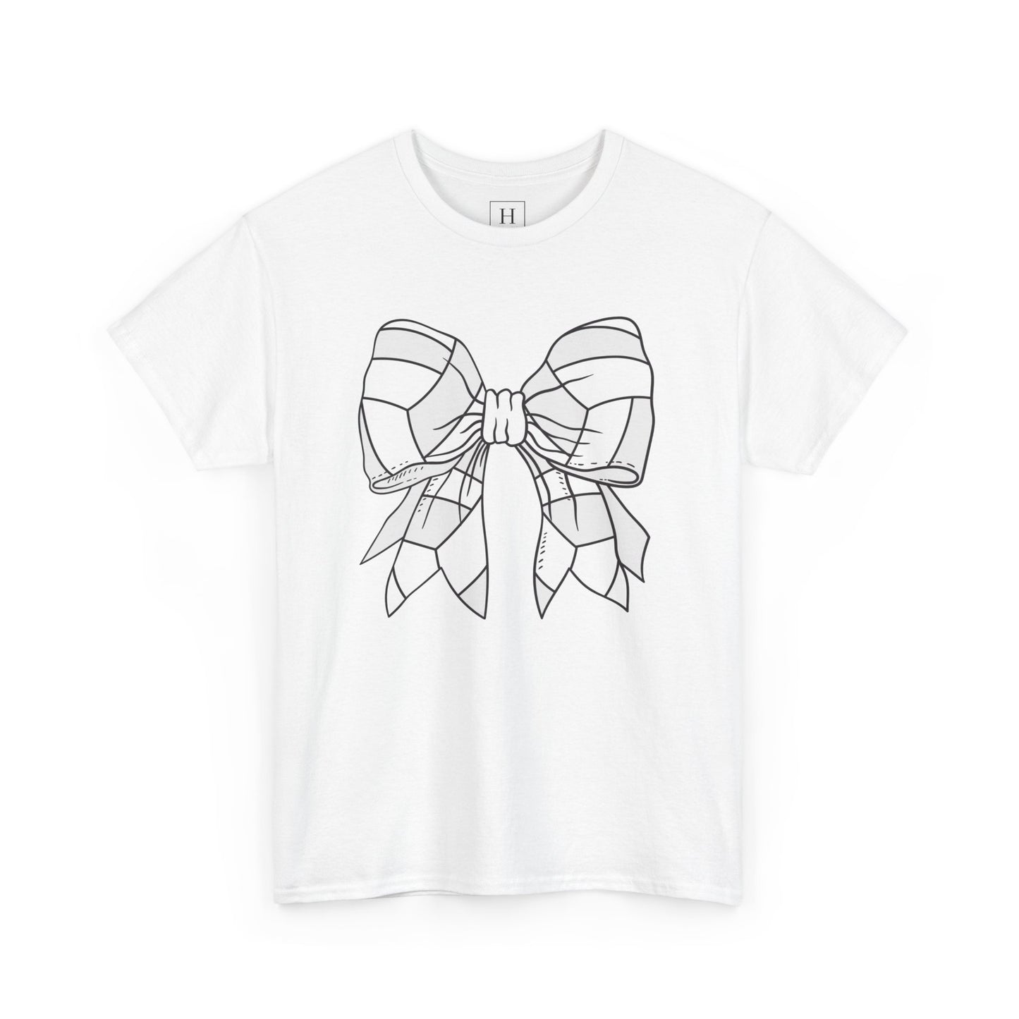 Volleyball Sport Bow Tee - Unisex Heavy Cotton