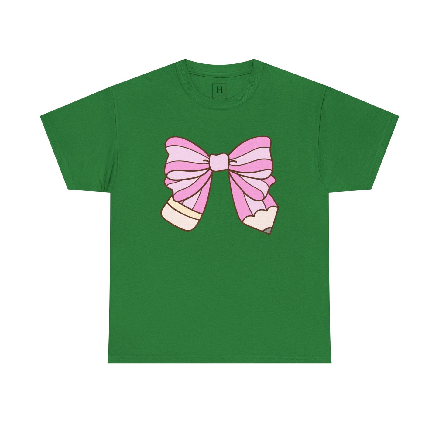 Teacher Pencil Bow Tee