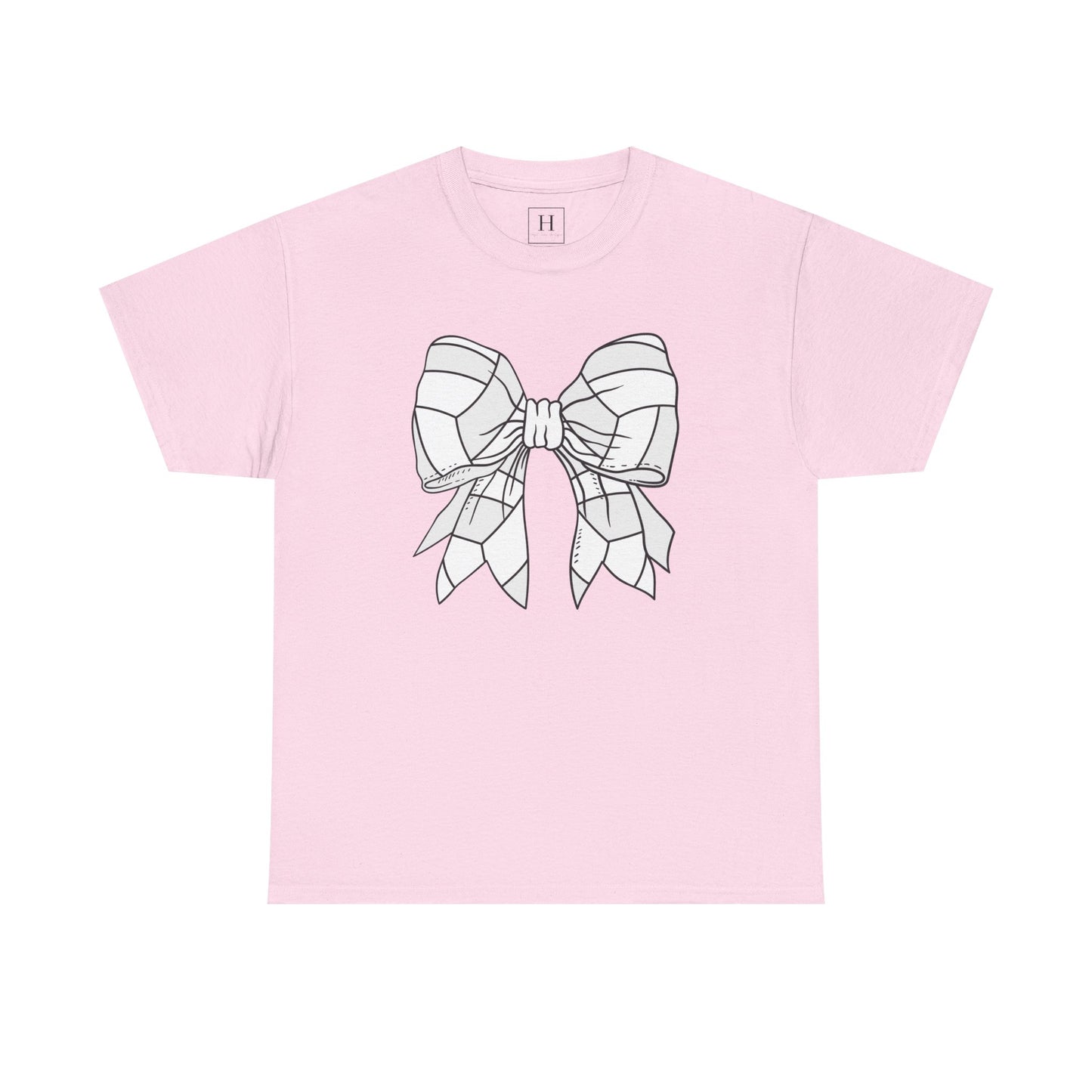 Volleyball Sport Bow Tee - Unisex Heavy Cotton