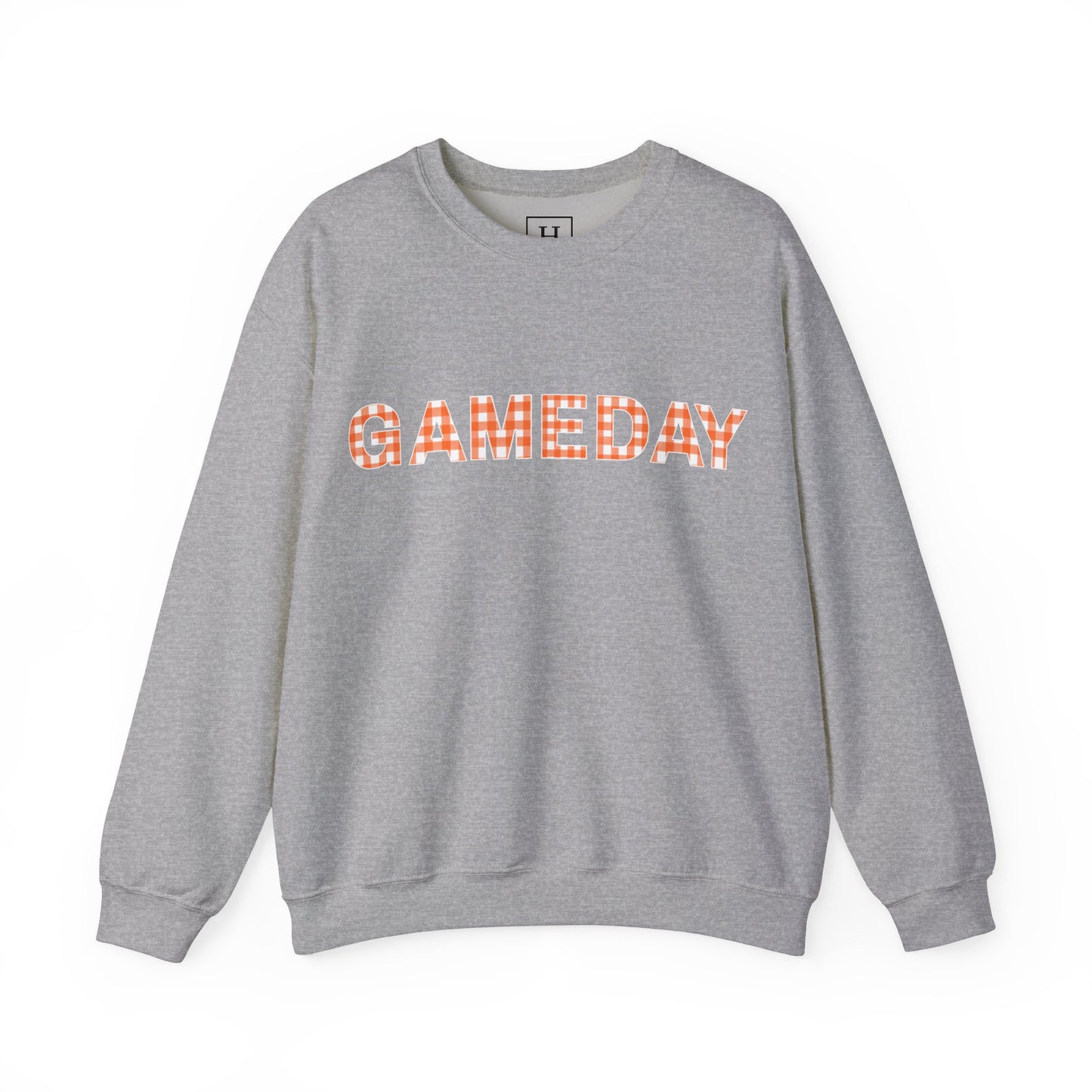 Game Day Orange Plaid Sweater
