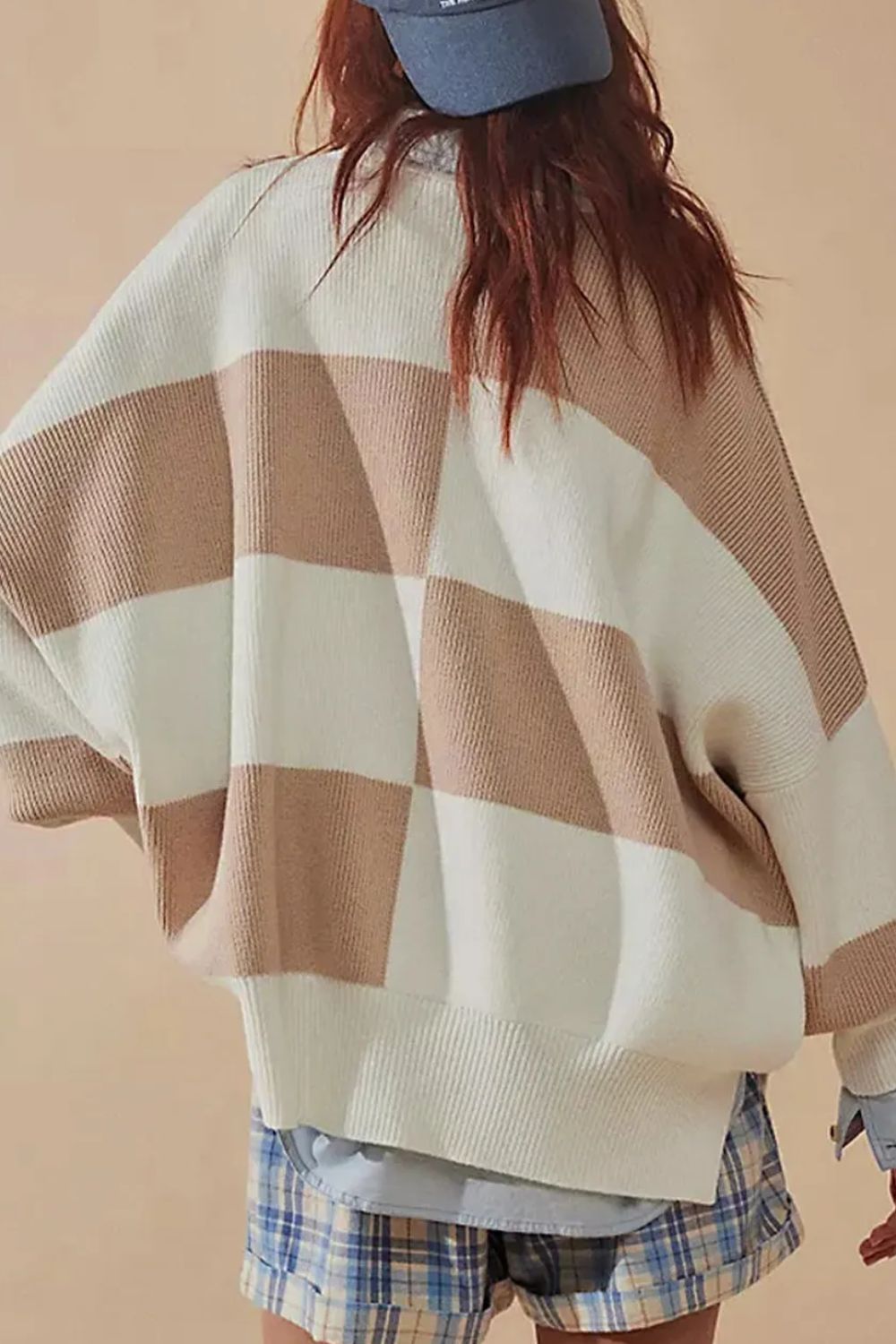 Color Block Round Neck Long Sleeve
