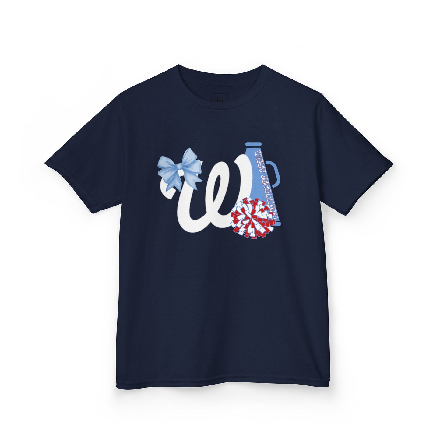 YOUTH -- West Jessamine Cheer Bow, Megaphone & Poms - Unisex Shirt