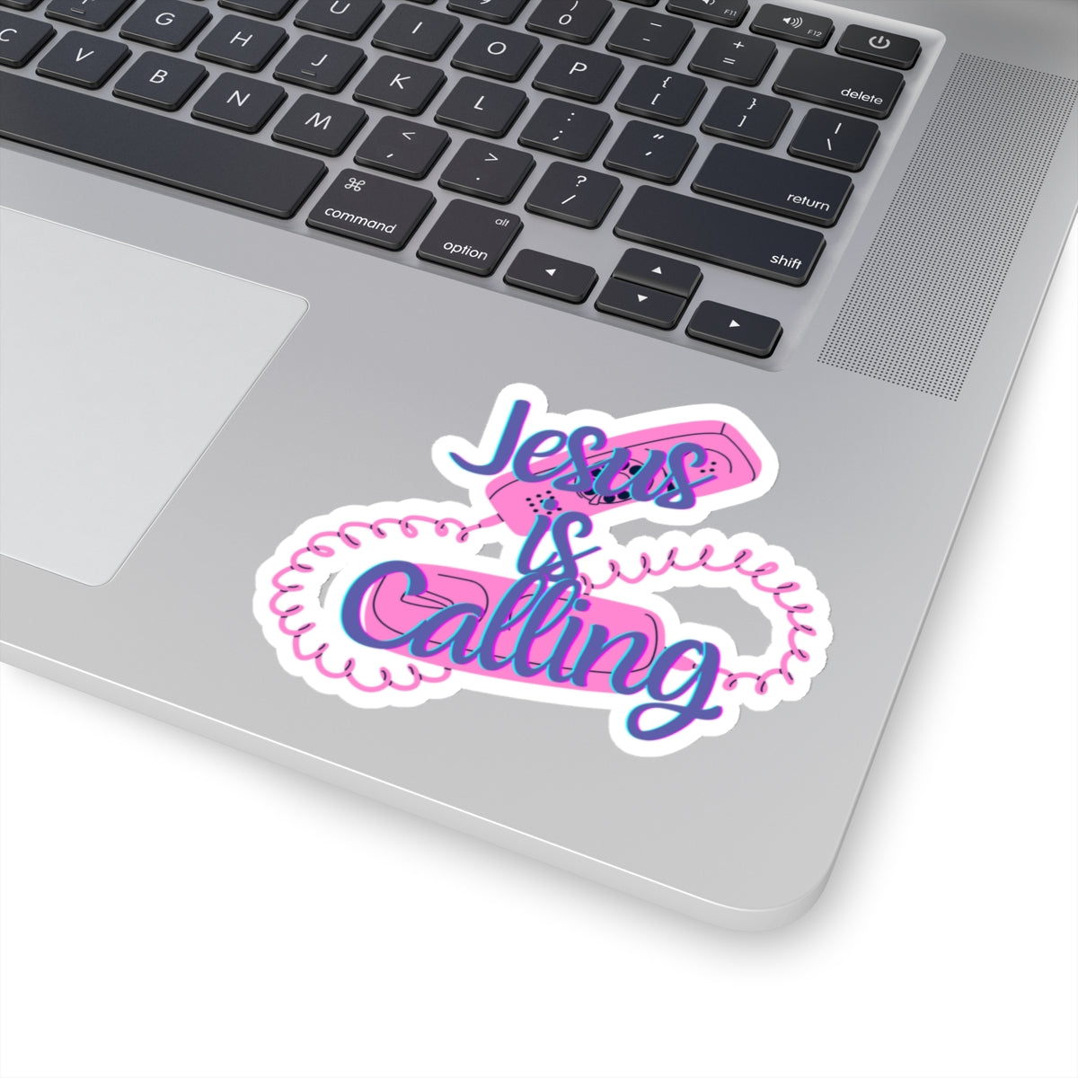 Jesus Is Calling Retro Phone Christian Kiss-Cut Stickers