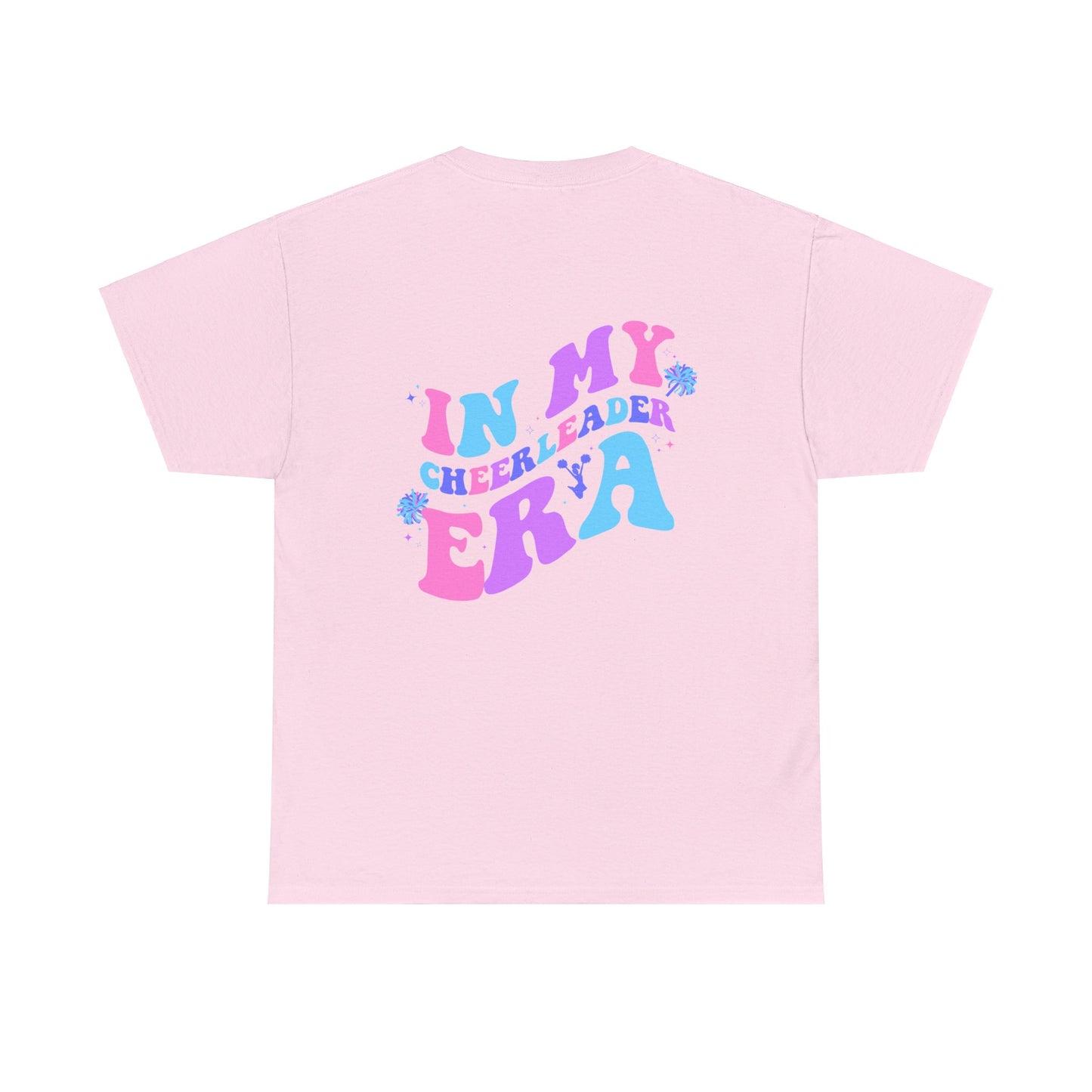 in my cheerleading era front and back cheer adult t-shirt