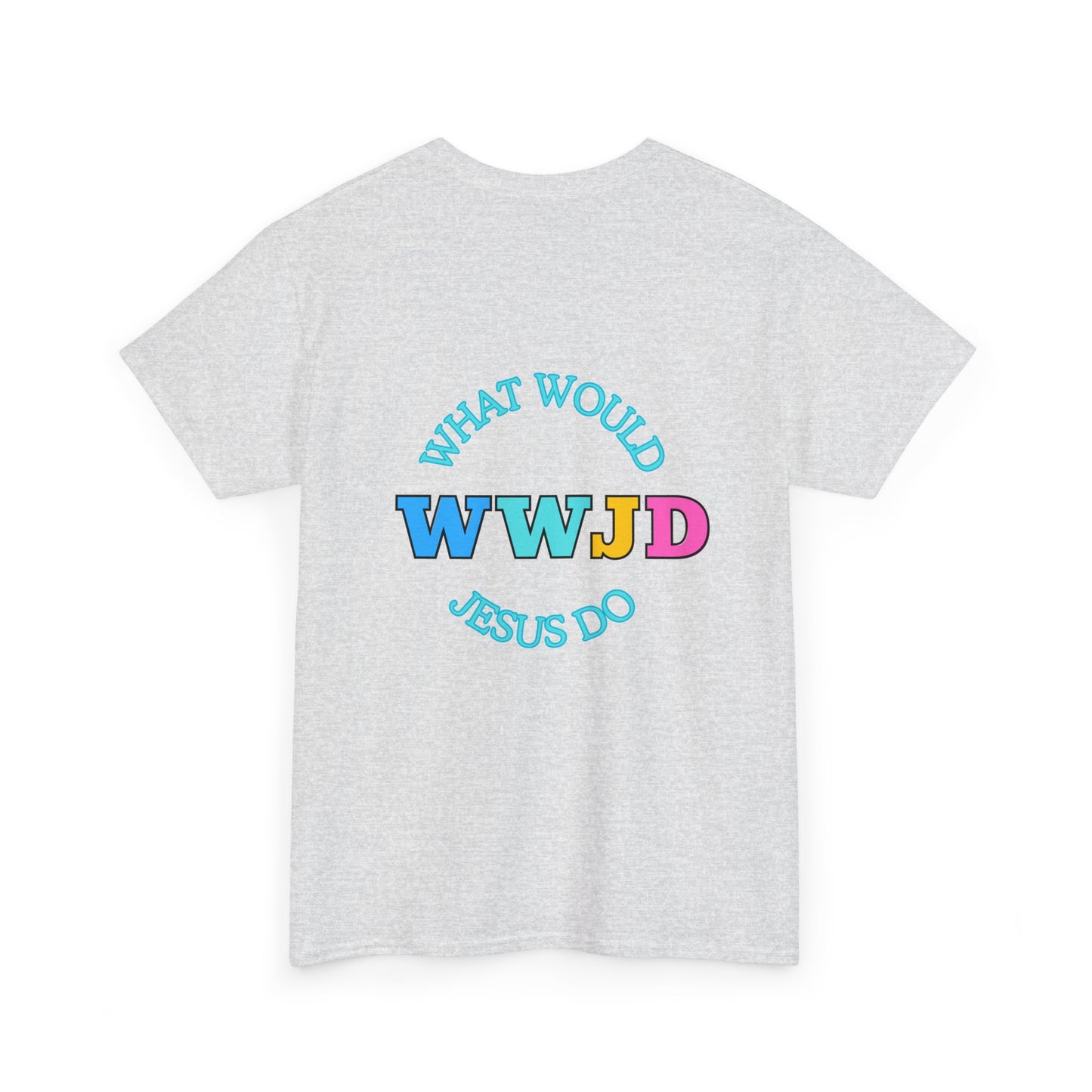 What would jesus do WWJD Christian Jersey Short Sleeve Tee (front and back)