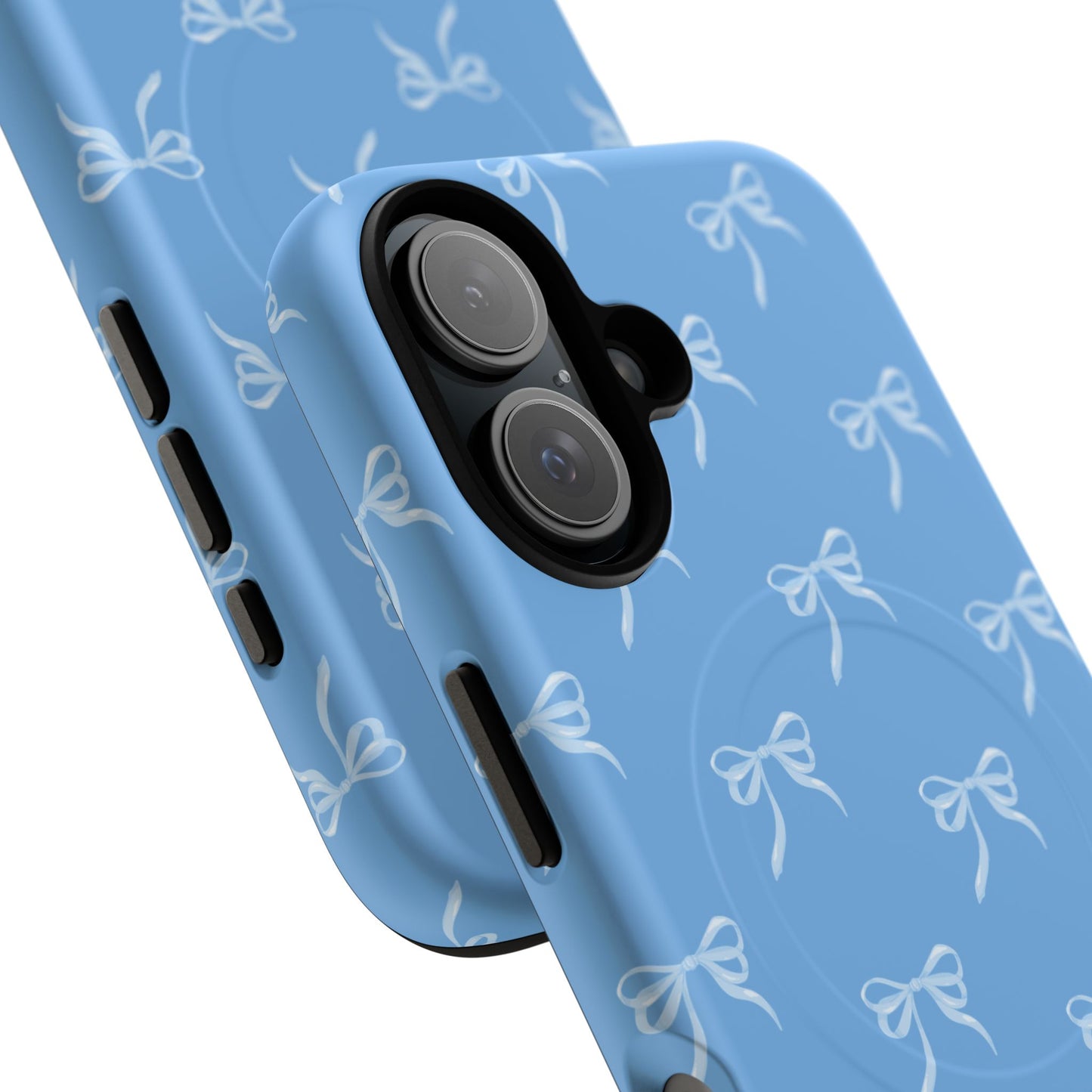 Blue Bow Coquette Design Tough Phone Case, Cute Phone Cover, Durable iPhone Case, Stylish Gift for Her