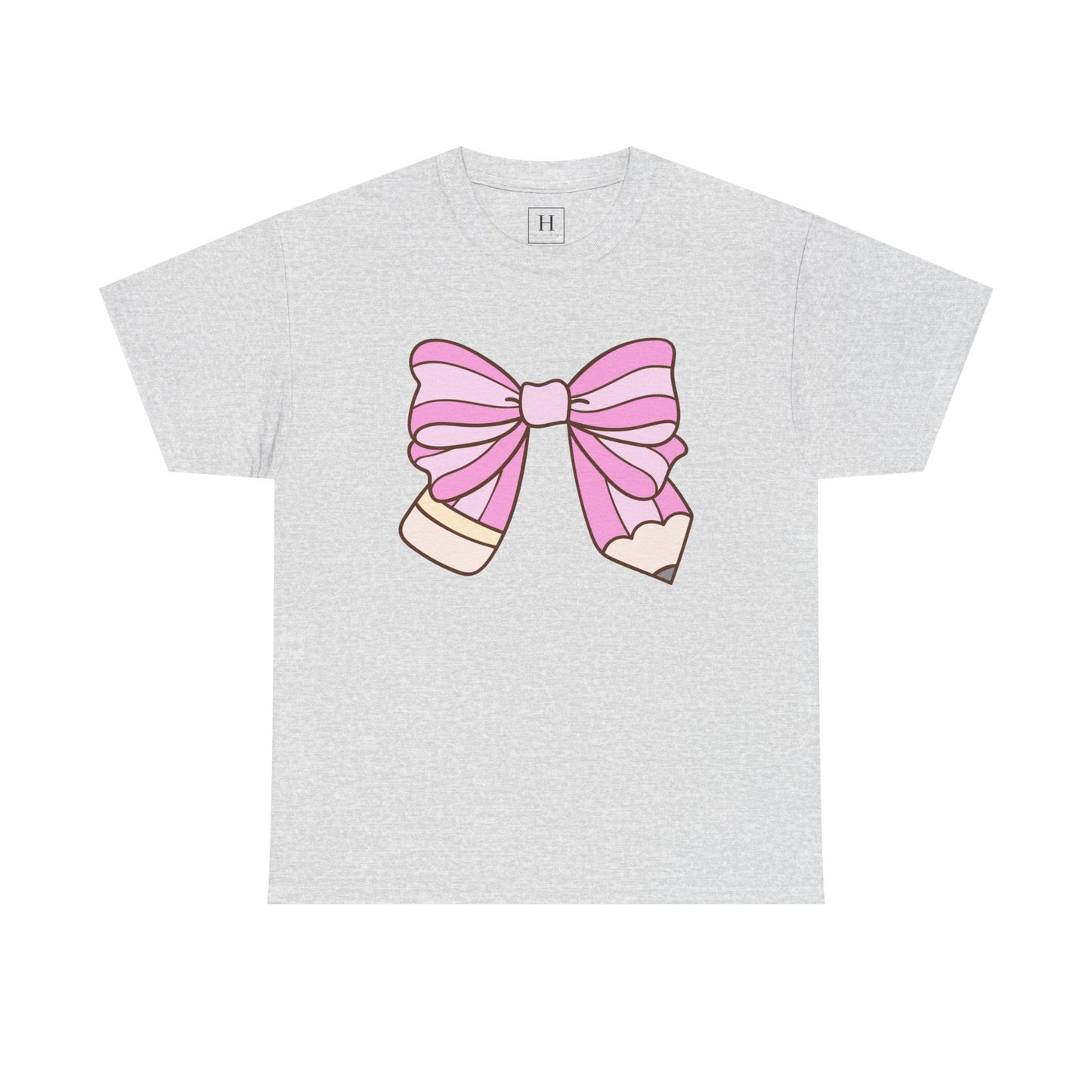 Teacher Pencil Bow Tee