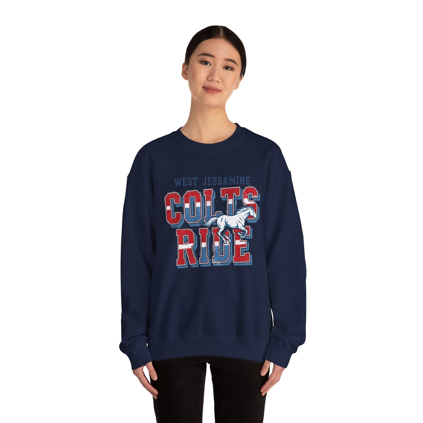 Crewneck Sweatshirt - West Jess RIDE COLTS Sweater