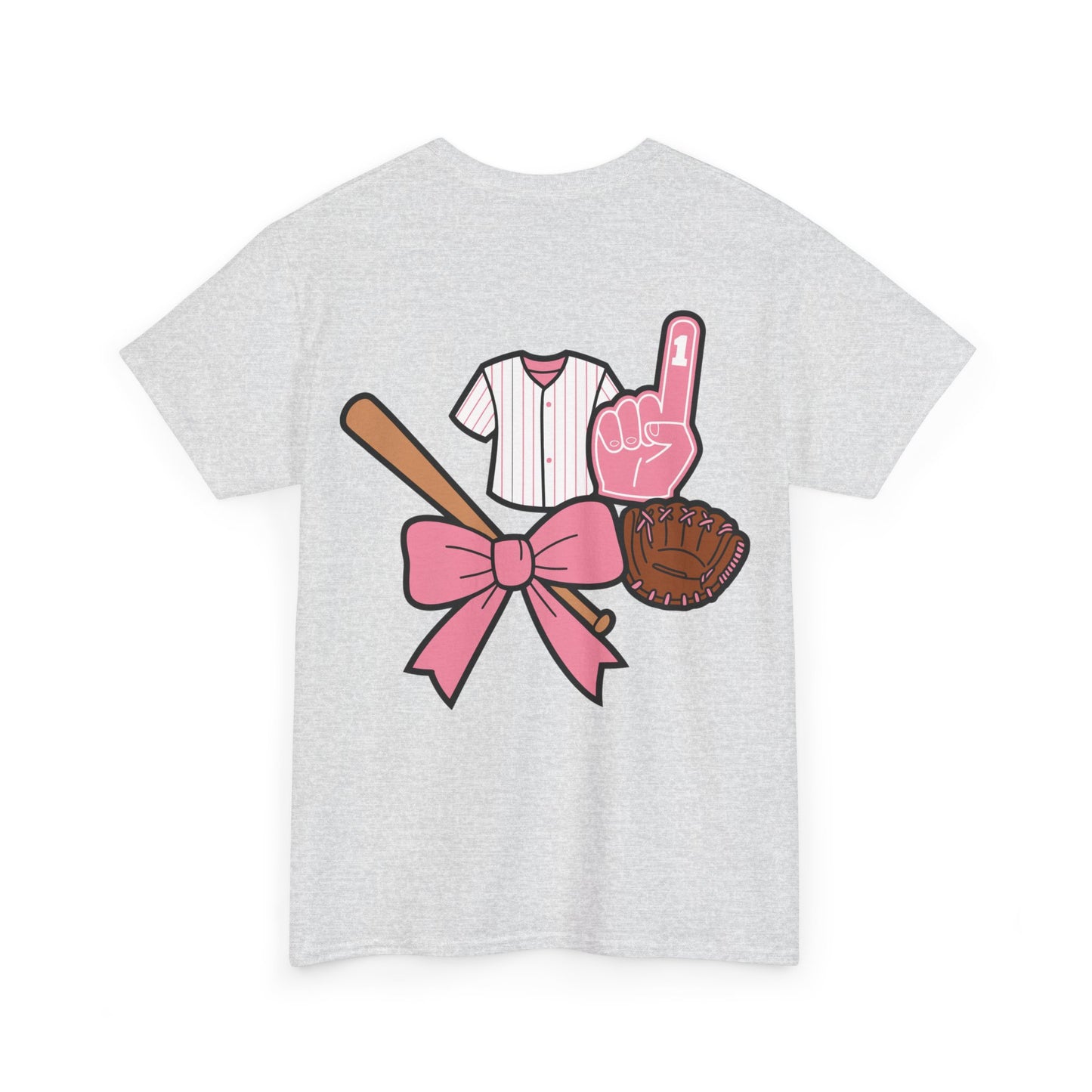 Softball/Baseball Sport Tee (Front & Back) - Unisex Heavy Cotton