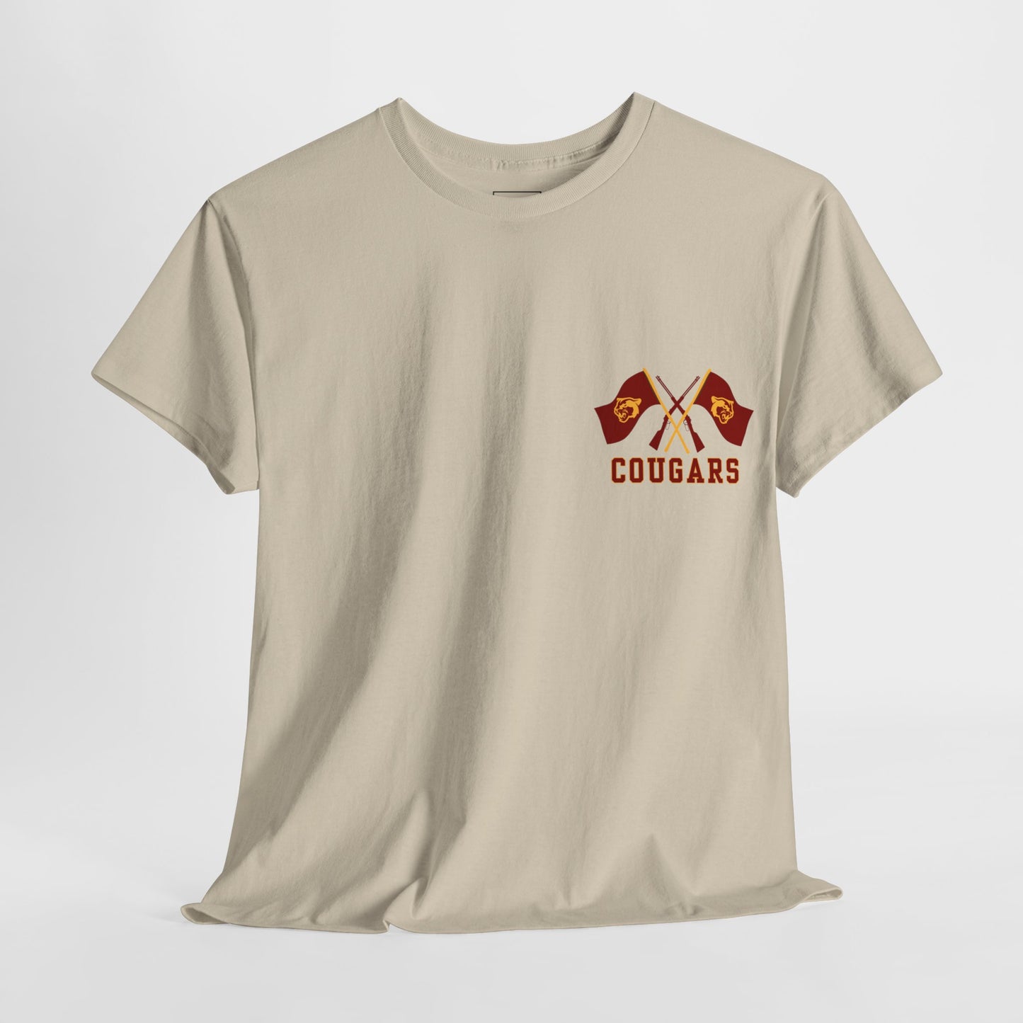 GMS Garrard Middle School Cougars Color Guard T-Shirt (Front & Back)