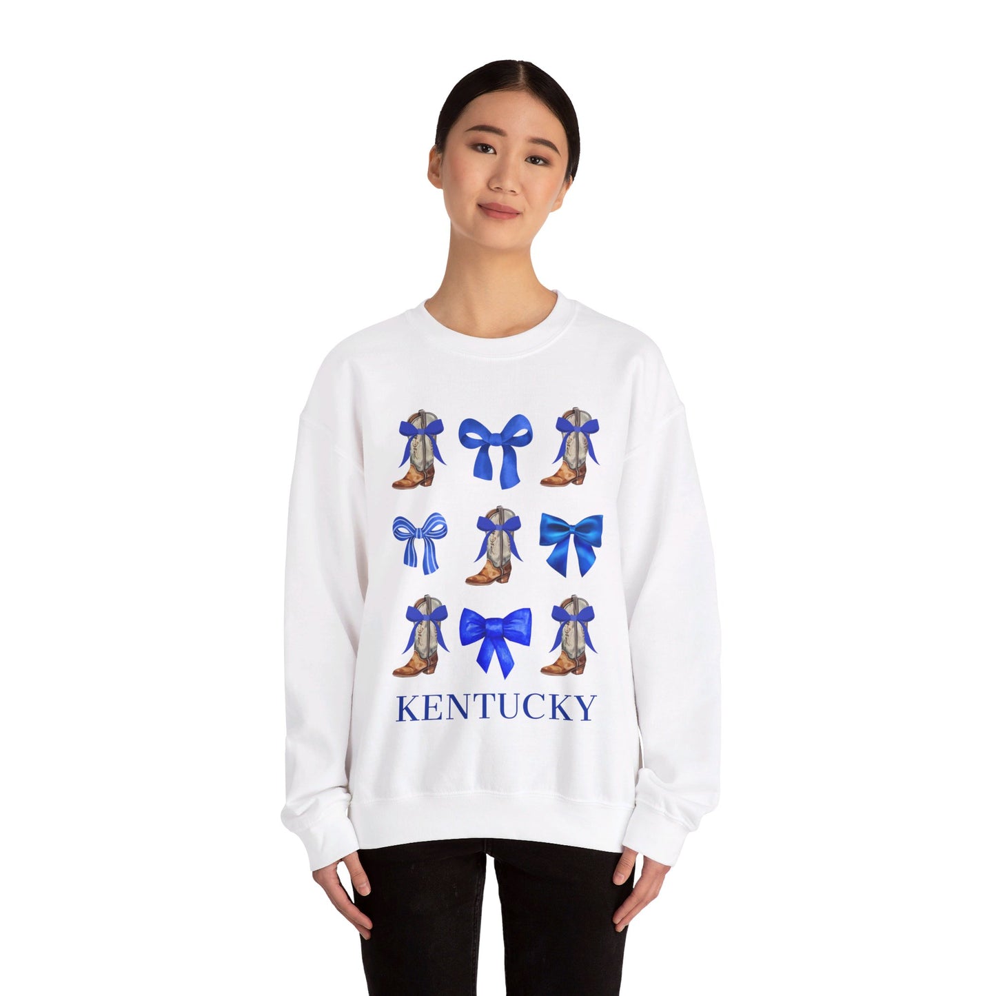 Kentucky Wildcats Coquette Cowgirl Boots & Bows Sweater
